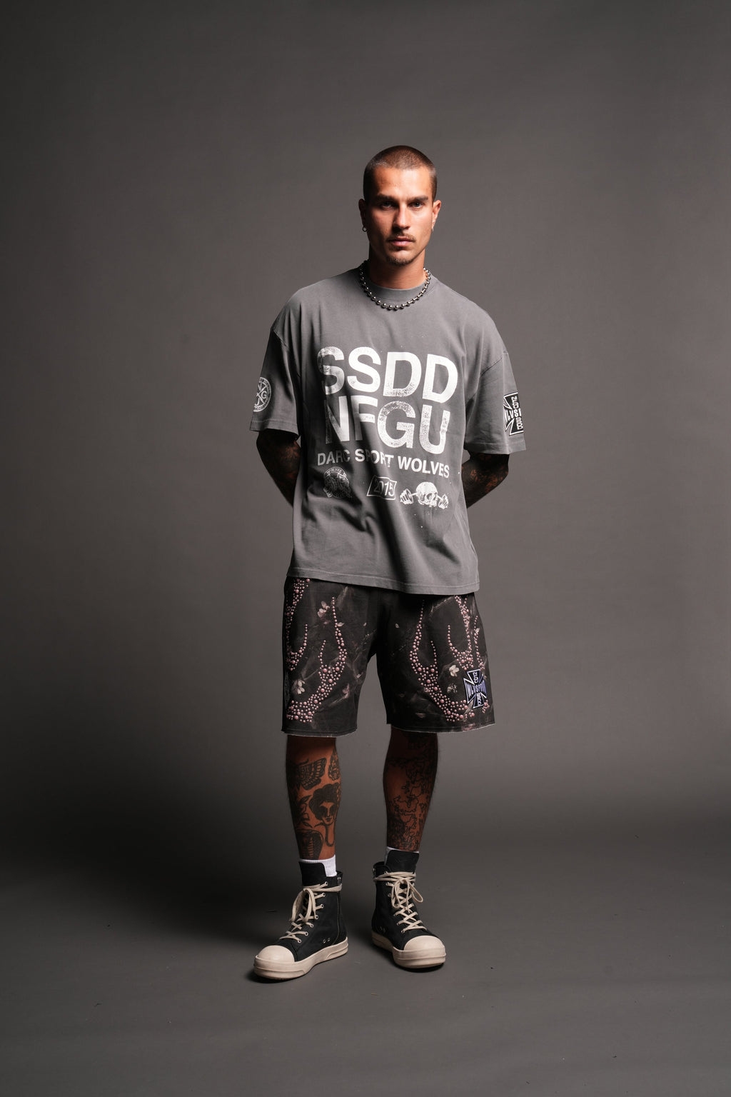 Club Core Premium Oversized Tee In Slate Gray - imagem 5