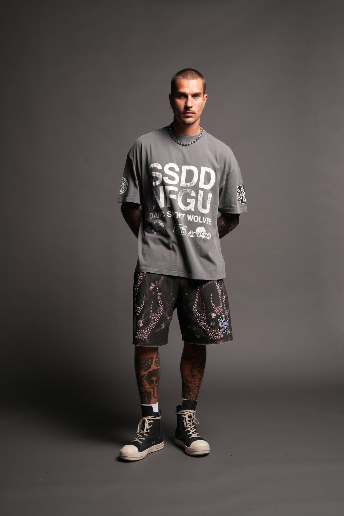 Club Core Premium Oversized Tee In Slate Gray - imagem 5