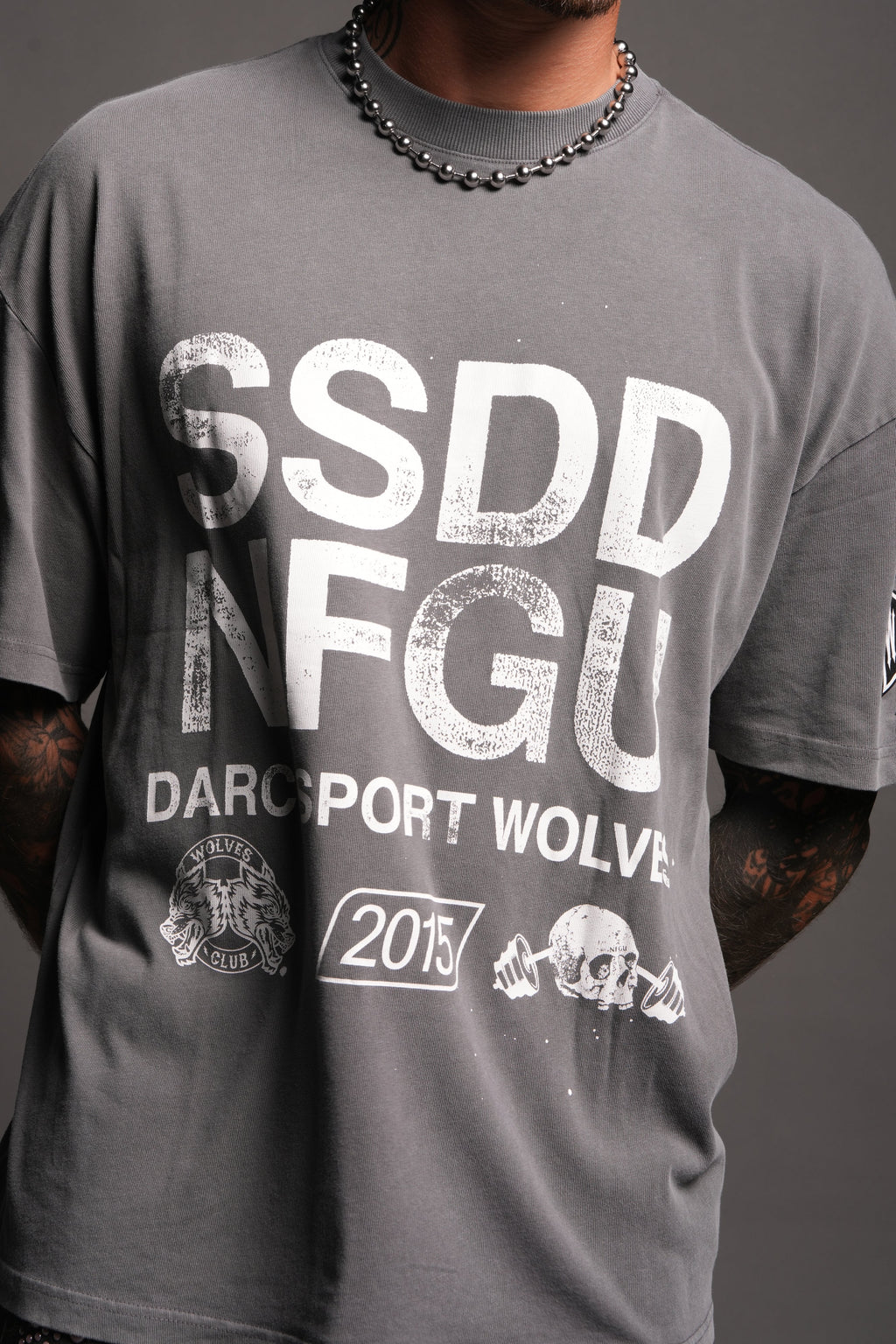 Club Core Premium Oversized Tee In Slate Gray - imagem 7