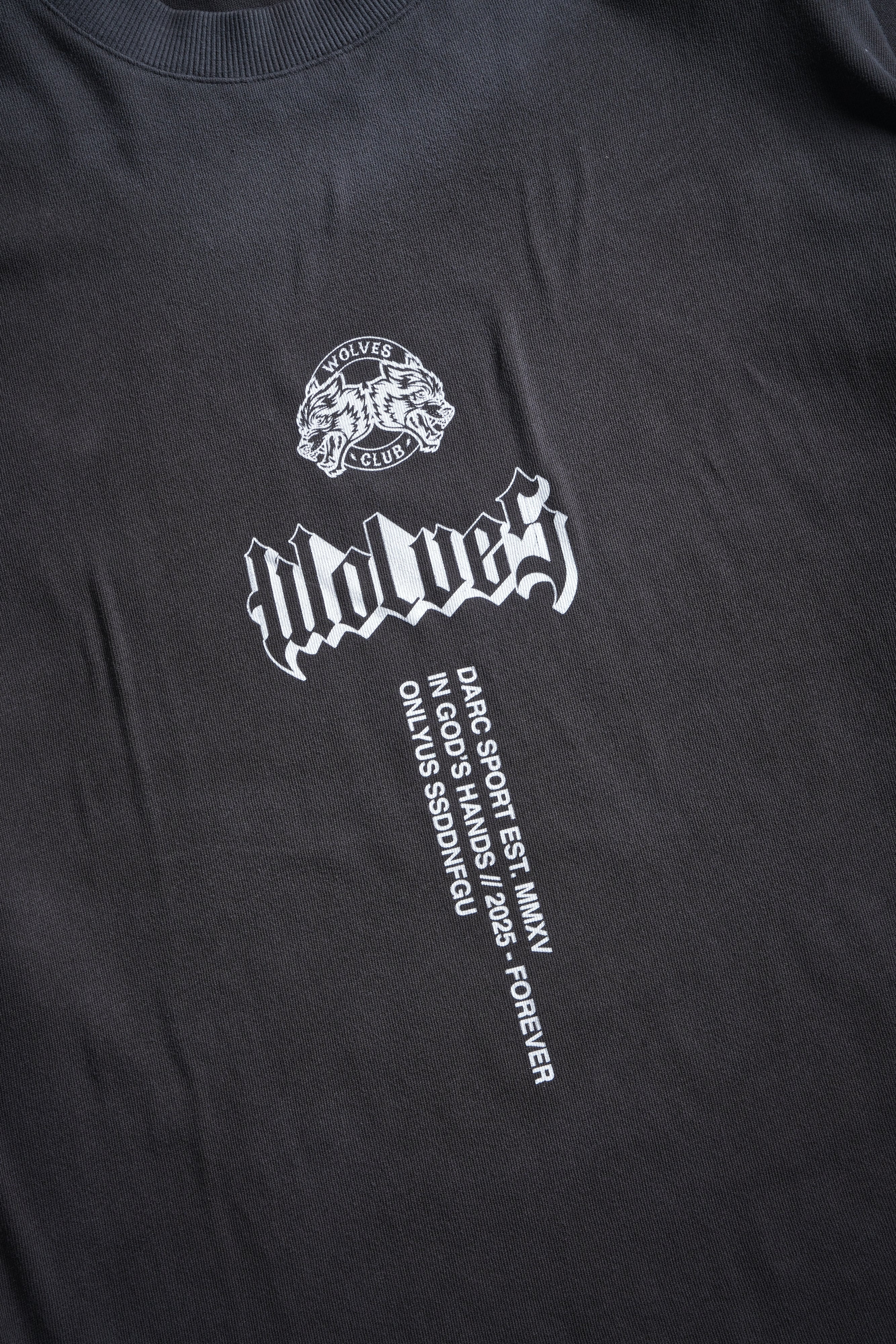 In God's Hands "Premium" Oversized Tee in Wolf Gray Drift Wash — imagem 7