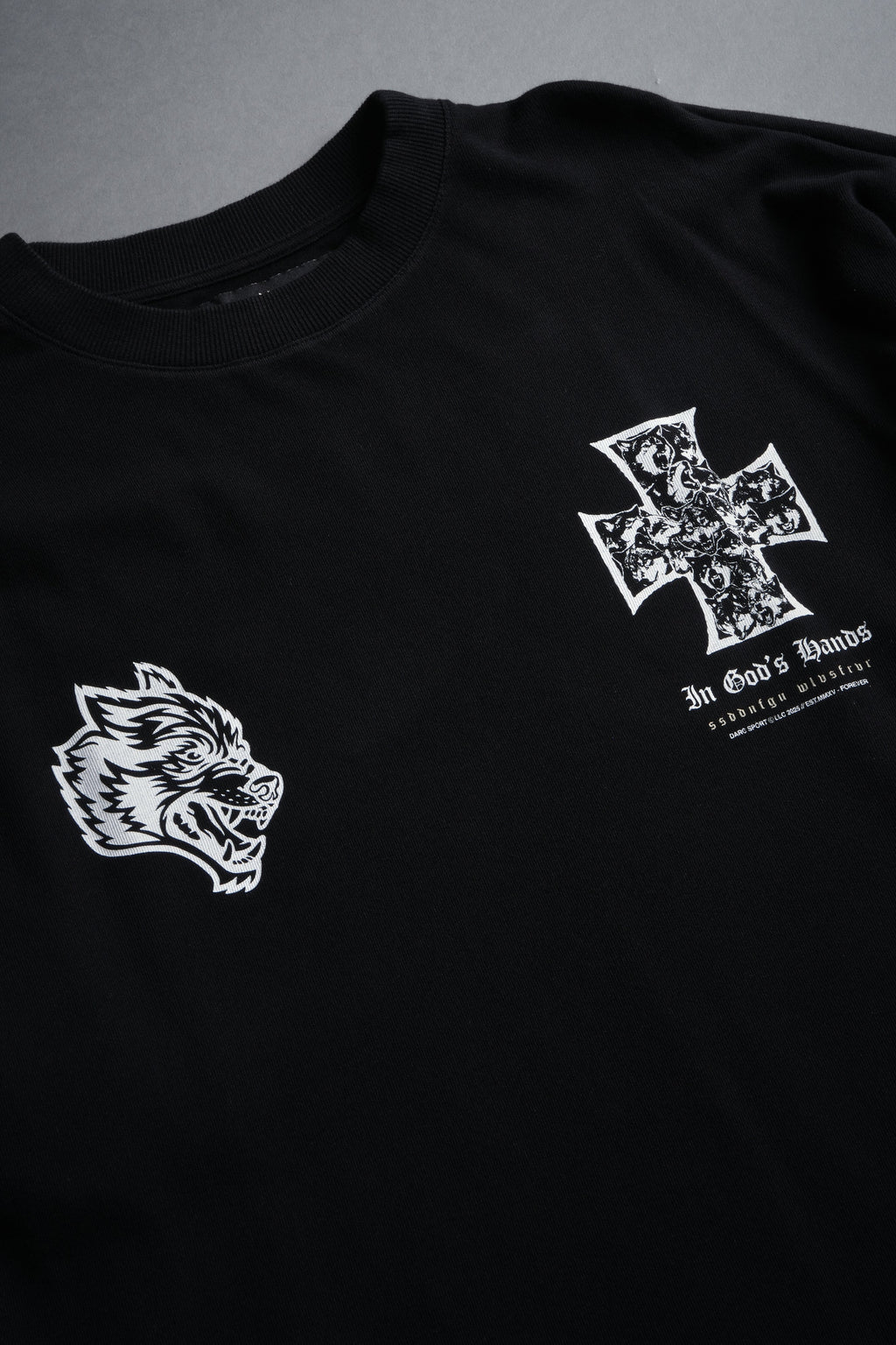 Iron Wolf Pack "Premium" Oversized Tee in Black - imagem 15