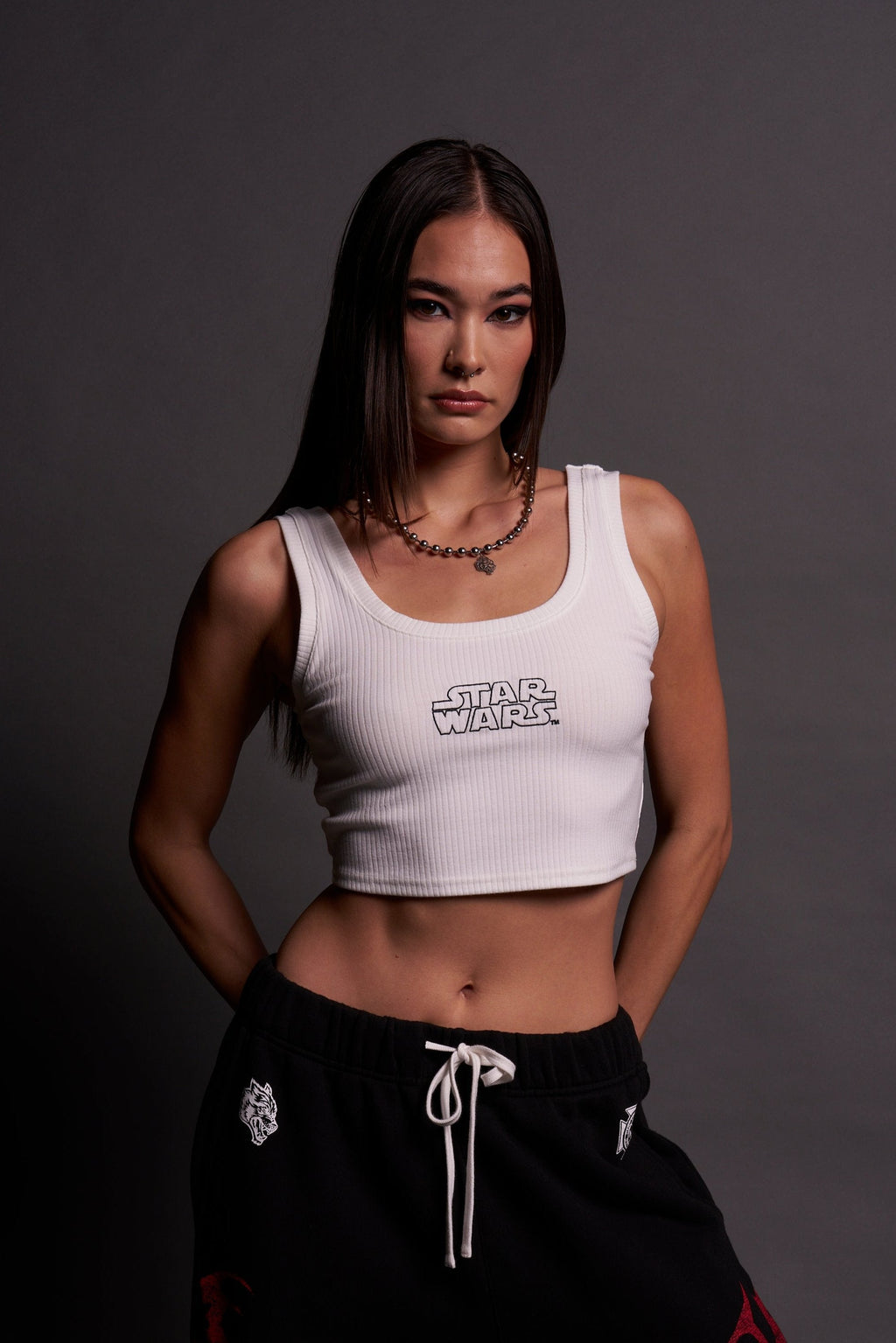 Star Wars She Classic Ribbed Tank in Cream — imagem 1