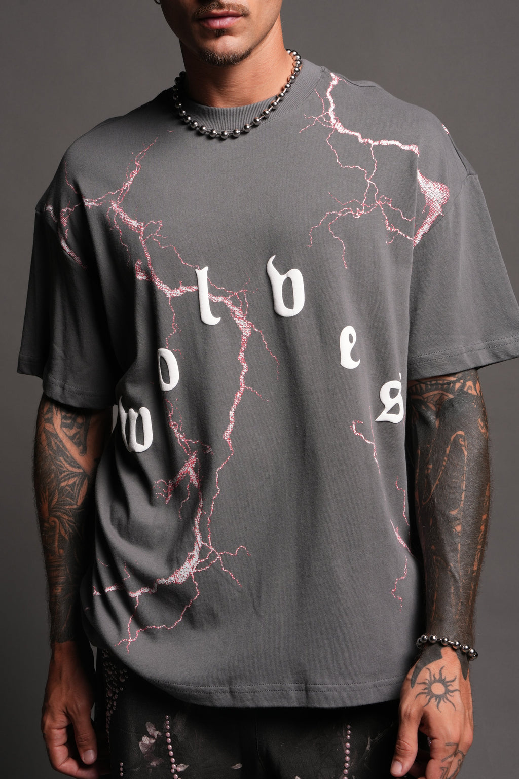 Lightning Frvr Premium Oversized Tee in Slate Gray - imagem 5
