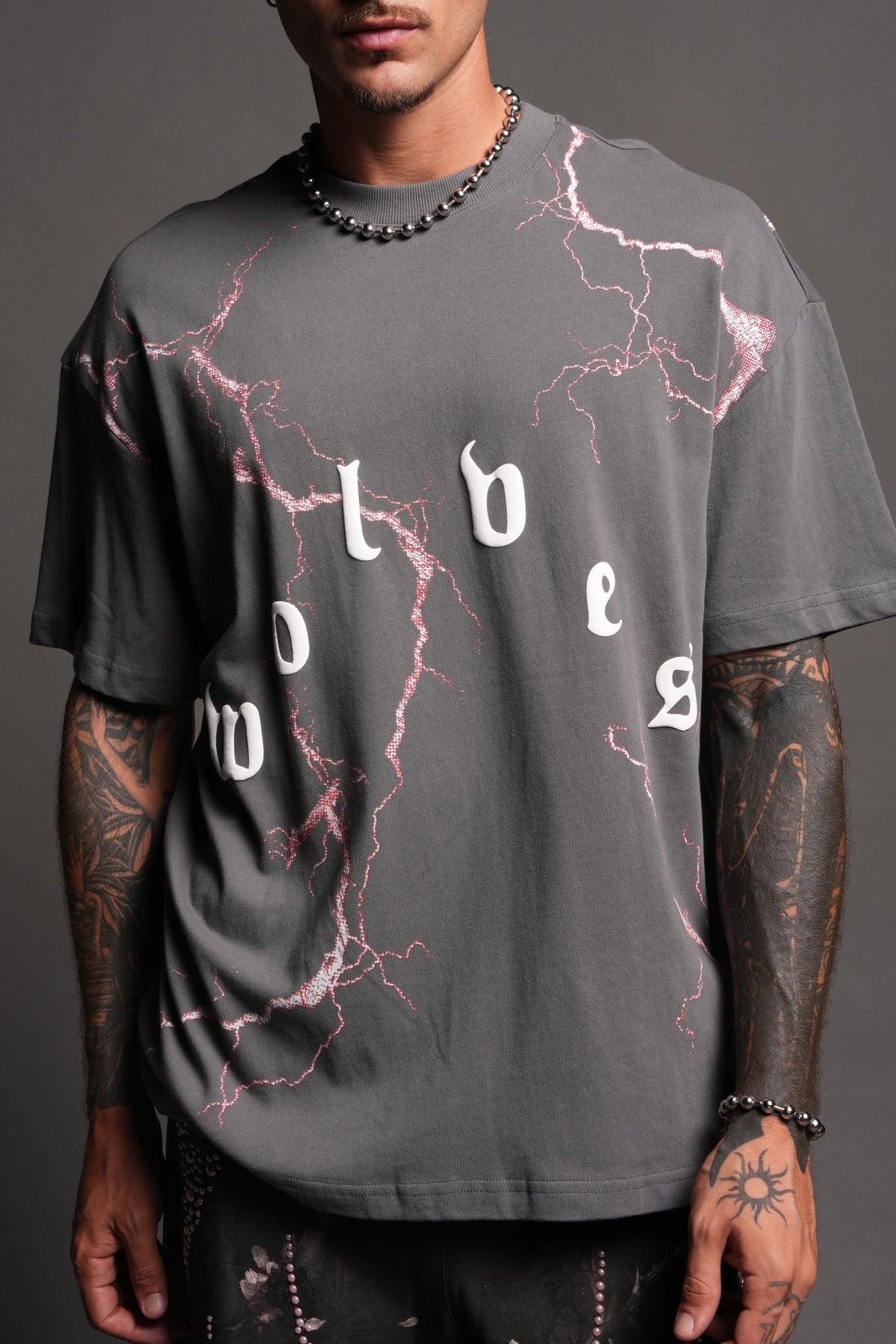 Lightning Frvr Premium Oversized Tee in Slate Gray - imagem 5