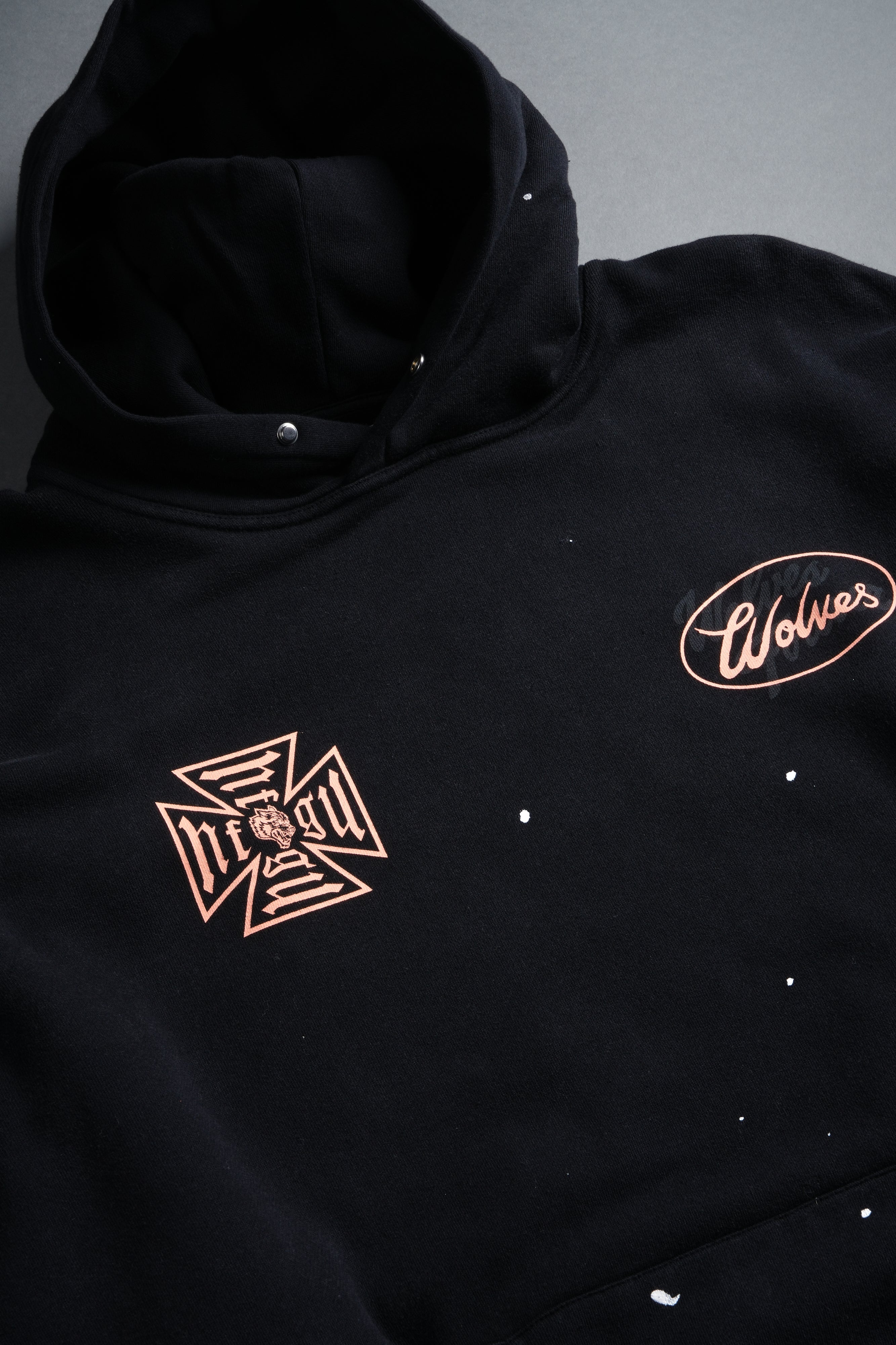 DSA FRVR "Pierce" Hoodie in Black Drift Wash — imagem 9
