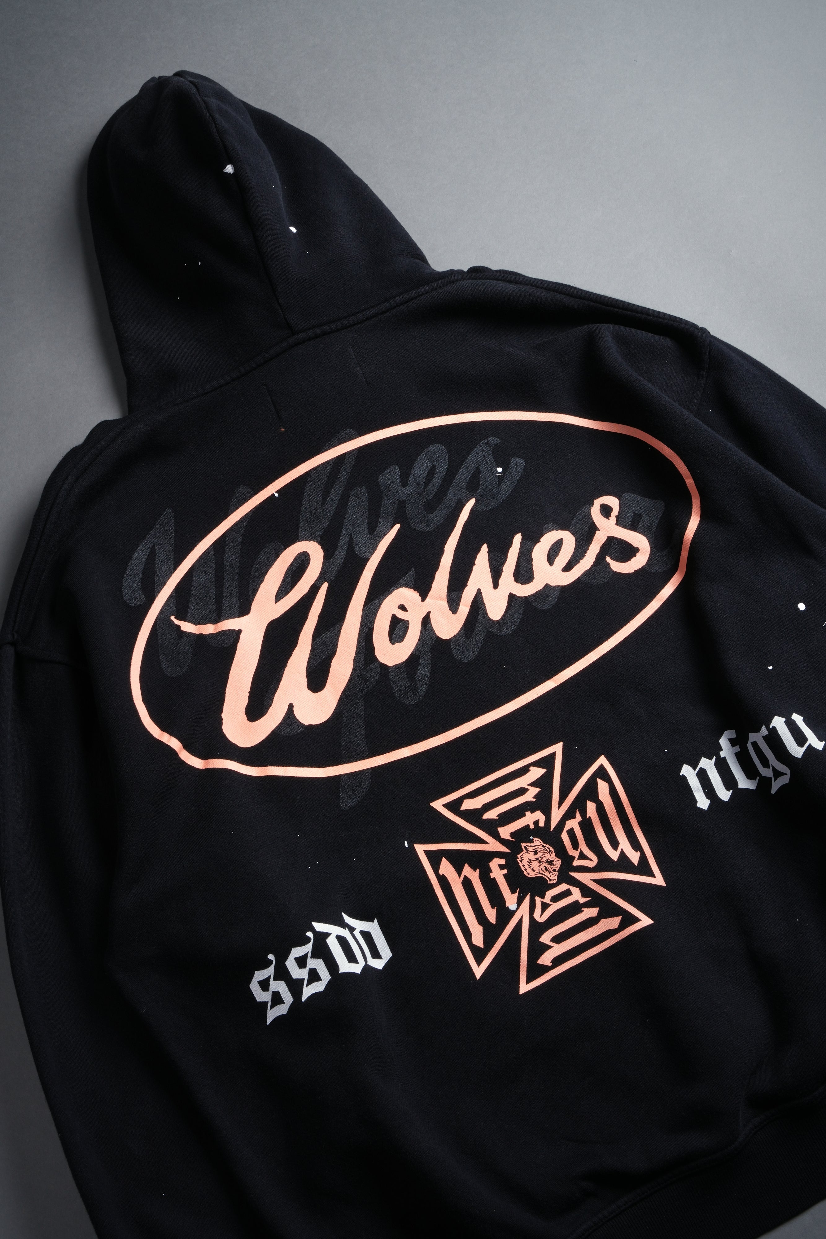 DSA FRVR "Pierce" Hoodie in Black Drift Wash — imagem 10