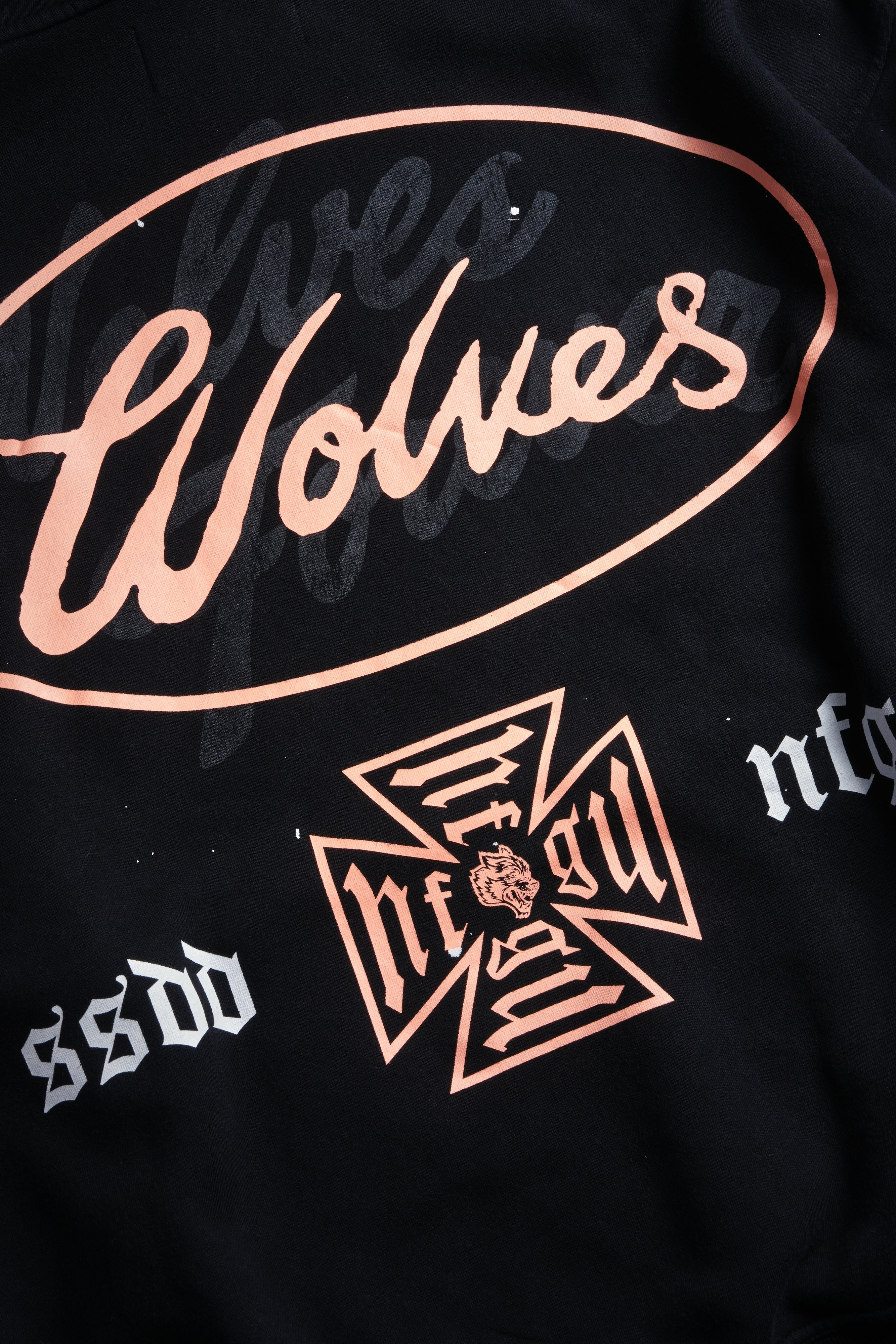 DSA FRVR "Pierce" Hoodie in Black Drift Wash — imagem 7