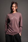 Sakura Pyramid Premium Ls Tee In Rose Taupe