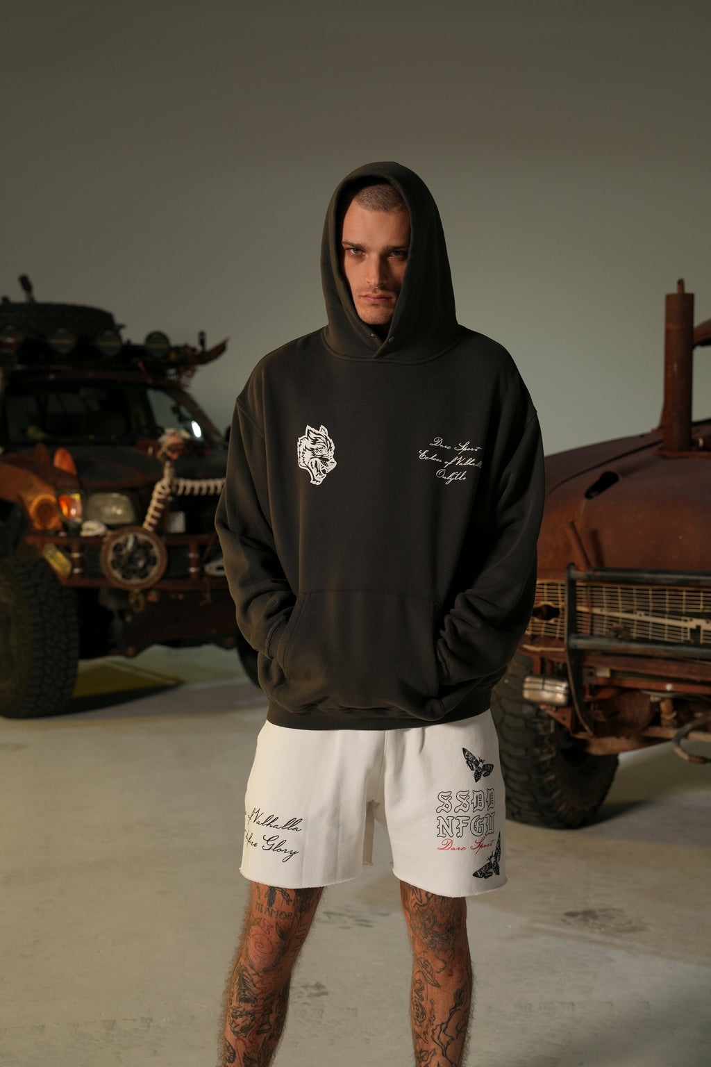 God Of Thunder "Pierce" Hoodie in Wolf Gray — imagem 2