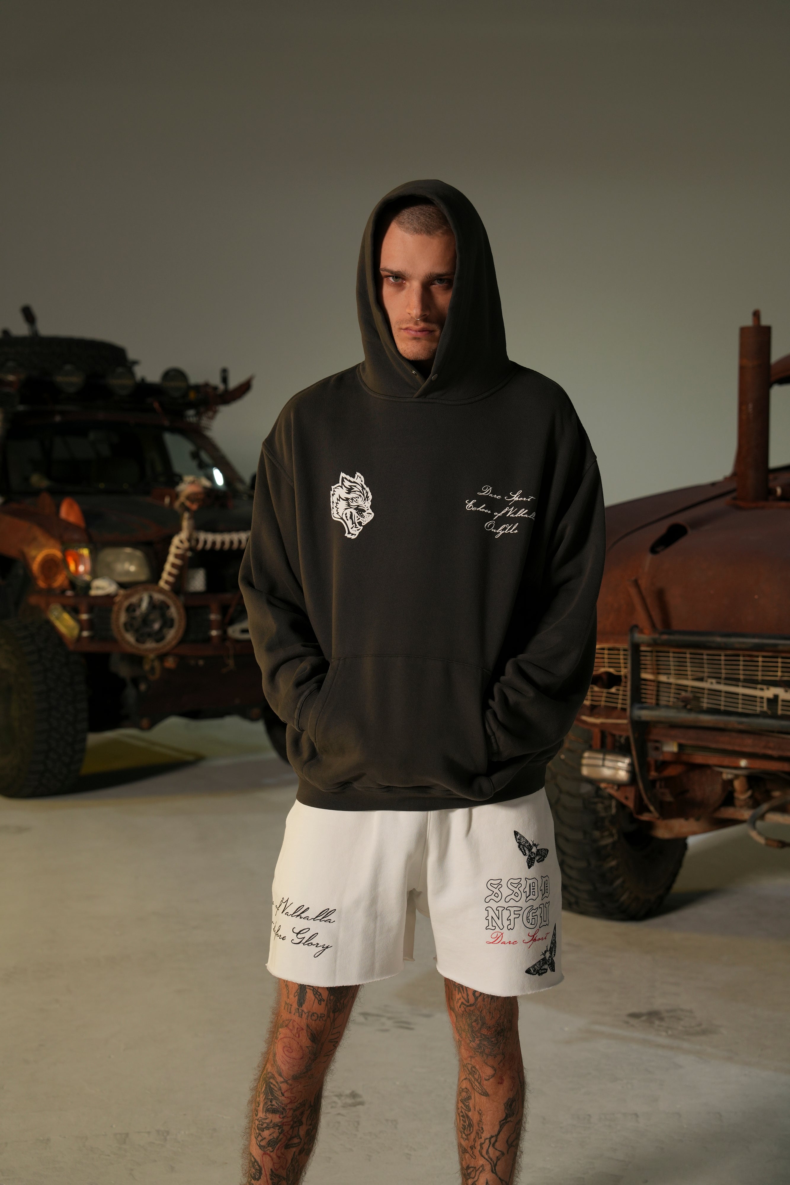God Of Thunder "Pierce" Hoodie in Wolf Gray — imagem 2