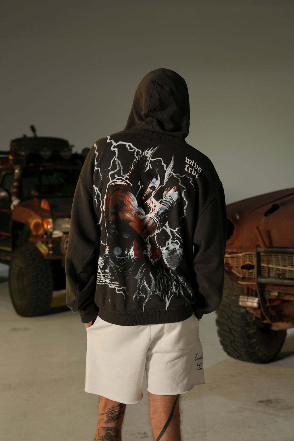 God Of Thunder "Pierce" Hoodie in Wolf Gray — imagem 6