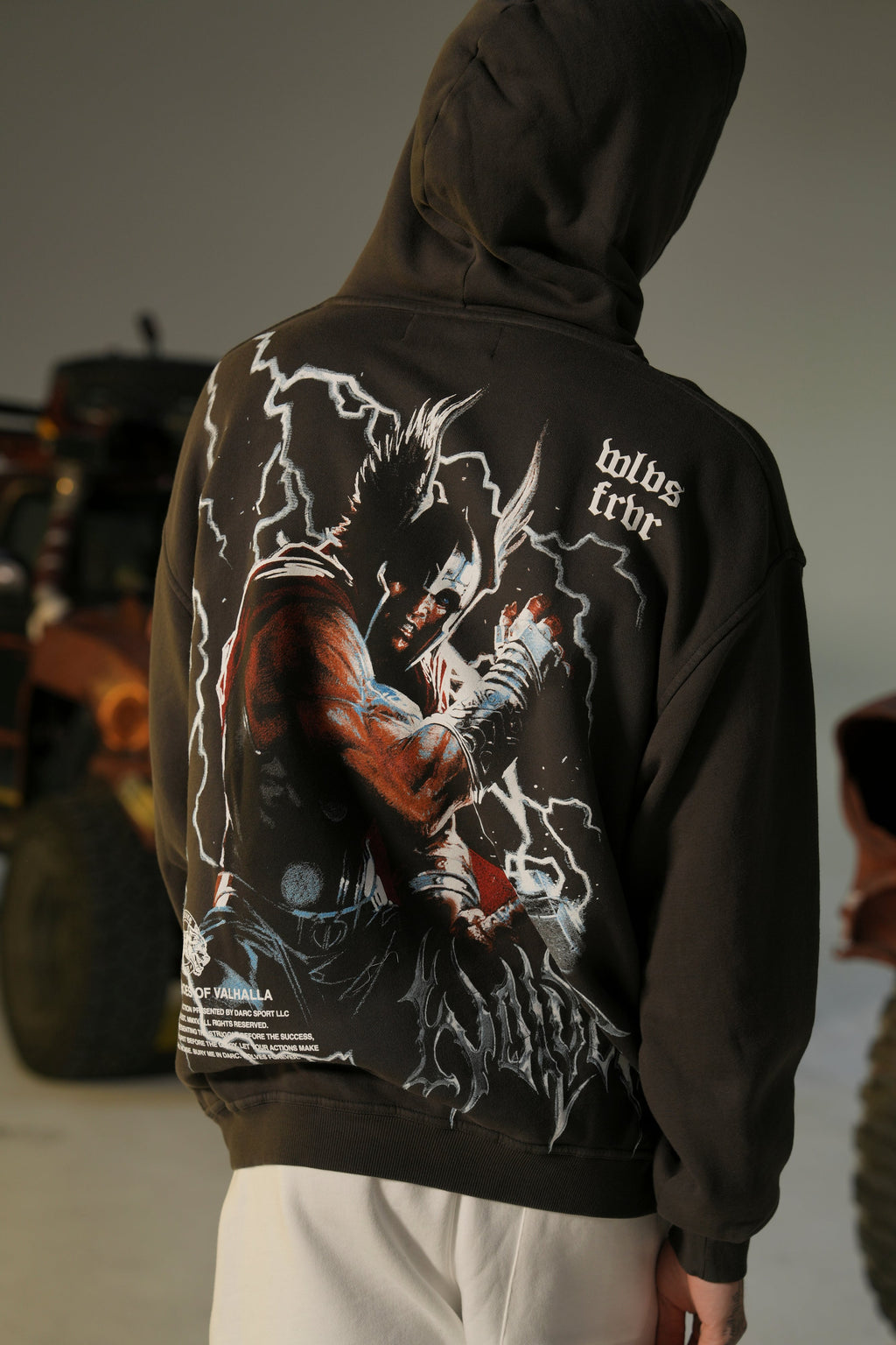 God Of Thunder "Pierce" Hoodie in Wolf Gray — imagem 3