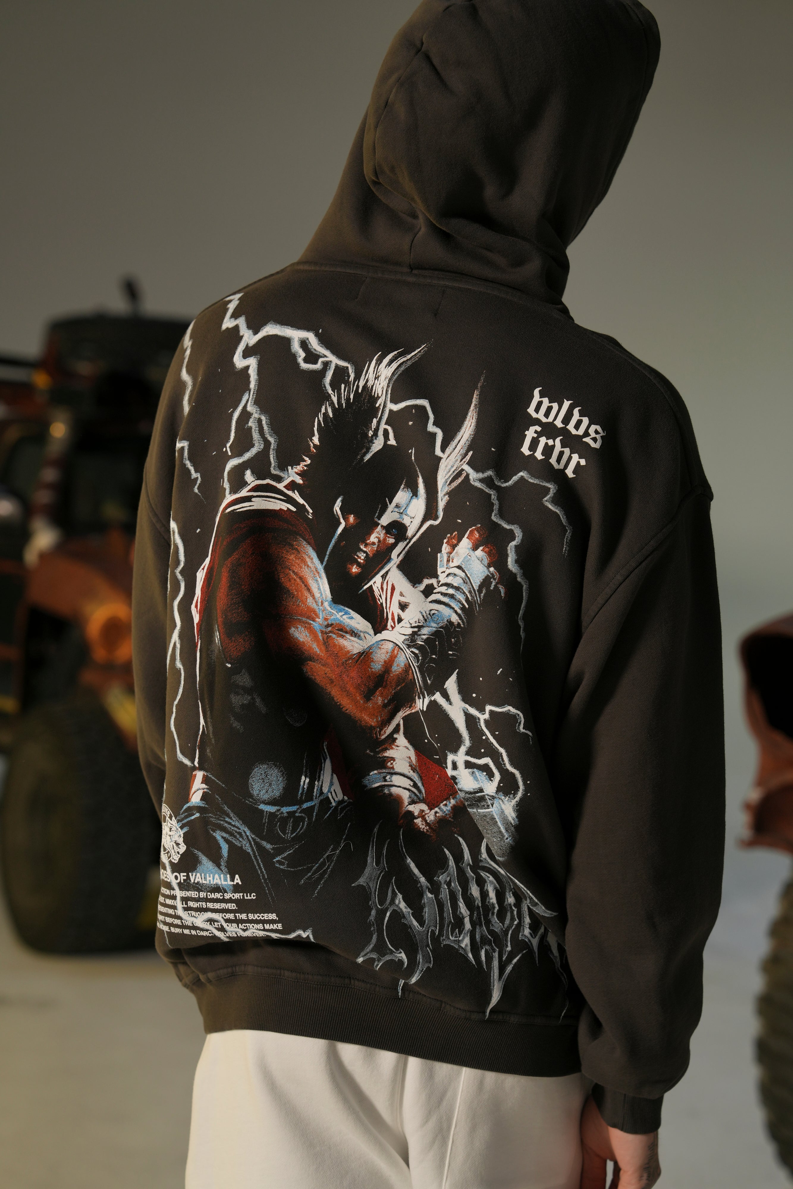 God Of Thunder "Pierce" Hoodie in Wolf Gray — imagem 3