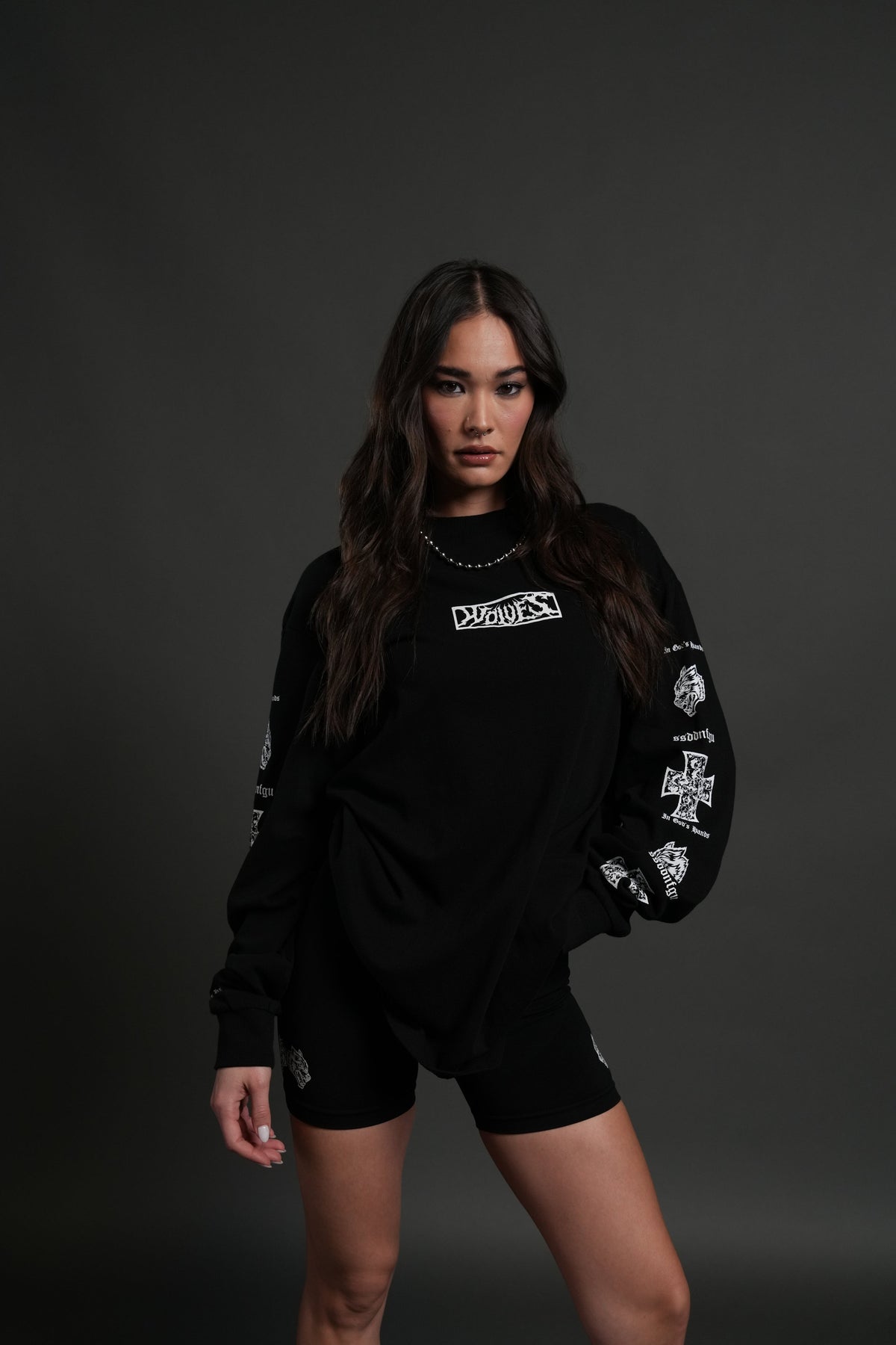 Iron Wolf Pack "Premium" L/S Tee in Black - imagem 9