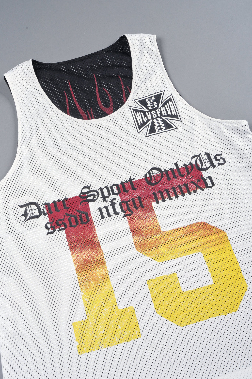 Infernal Club Reversible Bball Jersey In Black/Cream - imagem 14