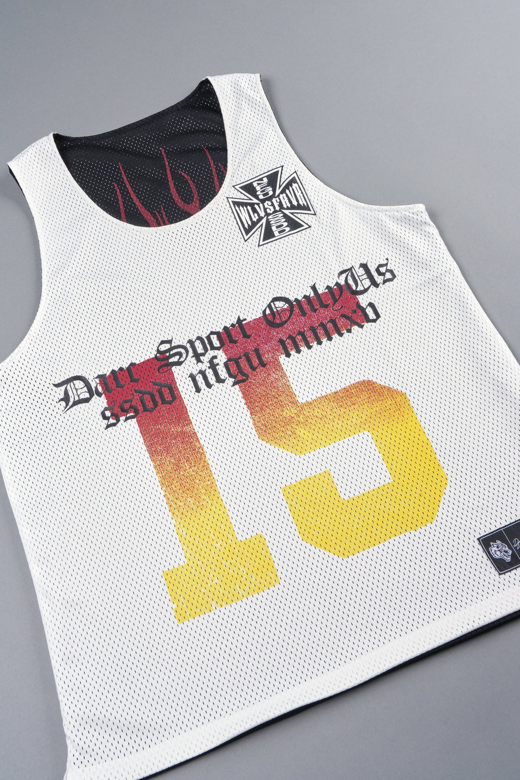Infernal Club Reversible Bball Jersey In Black/Cream - imagem 15