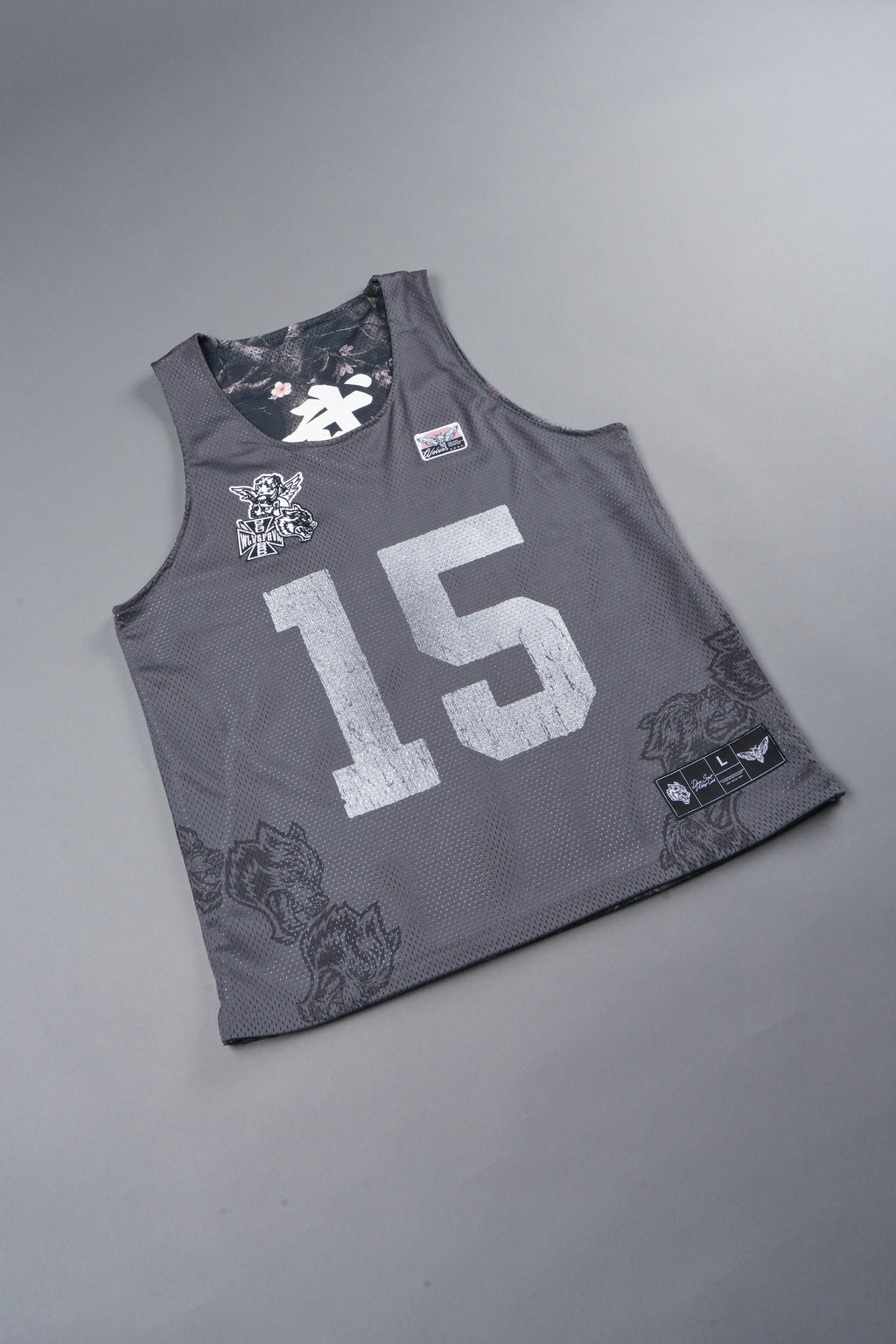 Shadow Blossom Reversible Bball Jersey In Slate Gray / All Of Us Camo - imagem 17