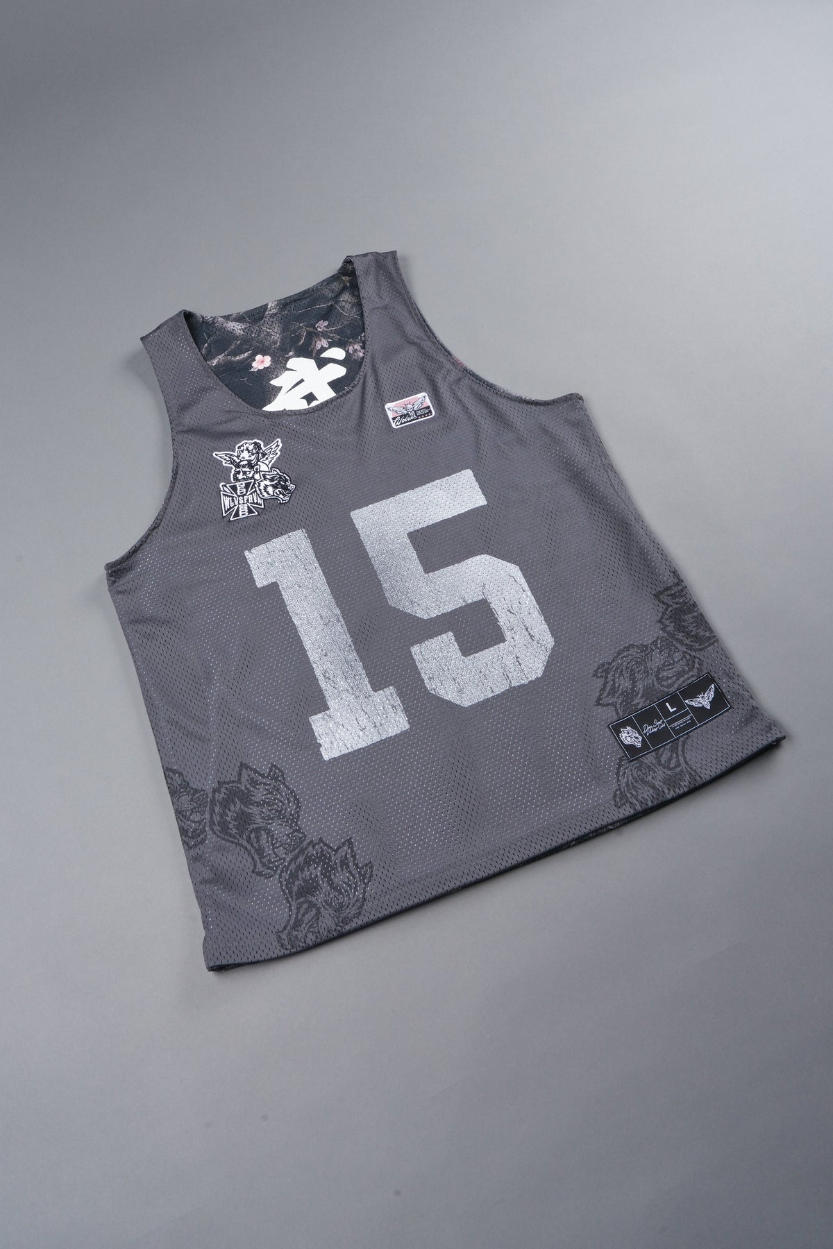 Shadow Blossom Reversible Bball Jersey In Slate Gray / All Of Us Camo - imagem 17