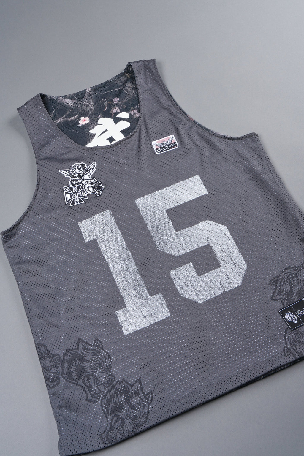 Shadow Blossom Reversible Bball Jersey In Slate Gray / All Of Us Camo - imagem 18
