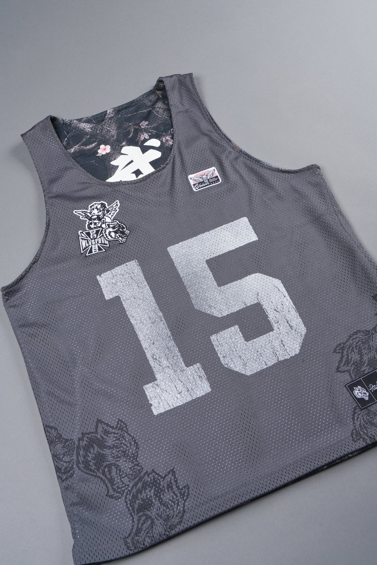 Shadow Blossom Reversible Bball Jersey In Slate Gray / All Of Us Camo - imagem 18