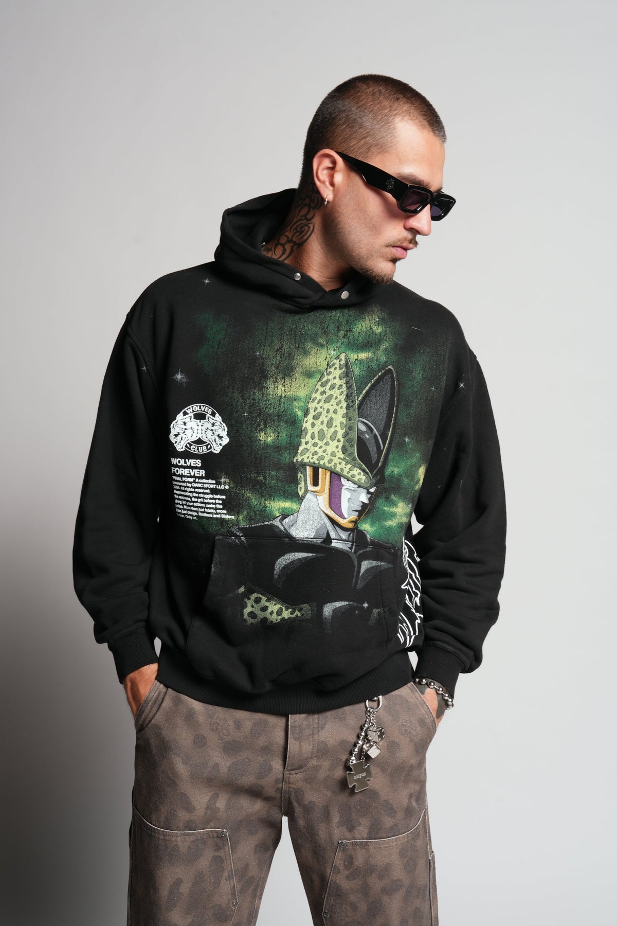 Cell Energy "Pierce" Hoodie in Black — imagem 4