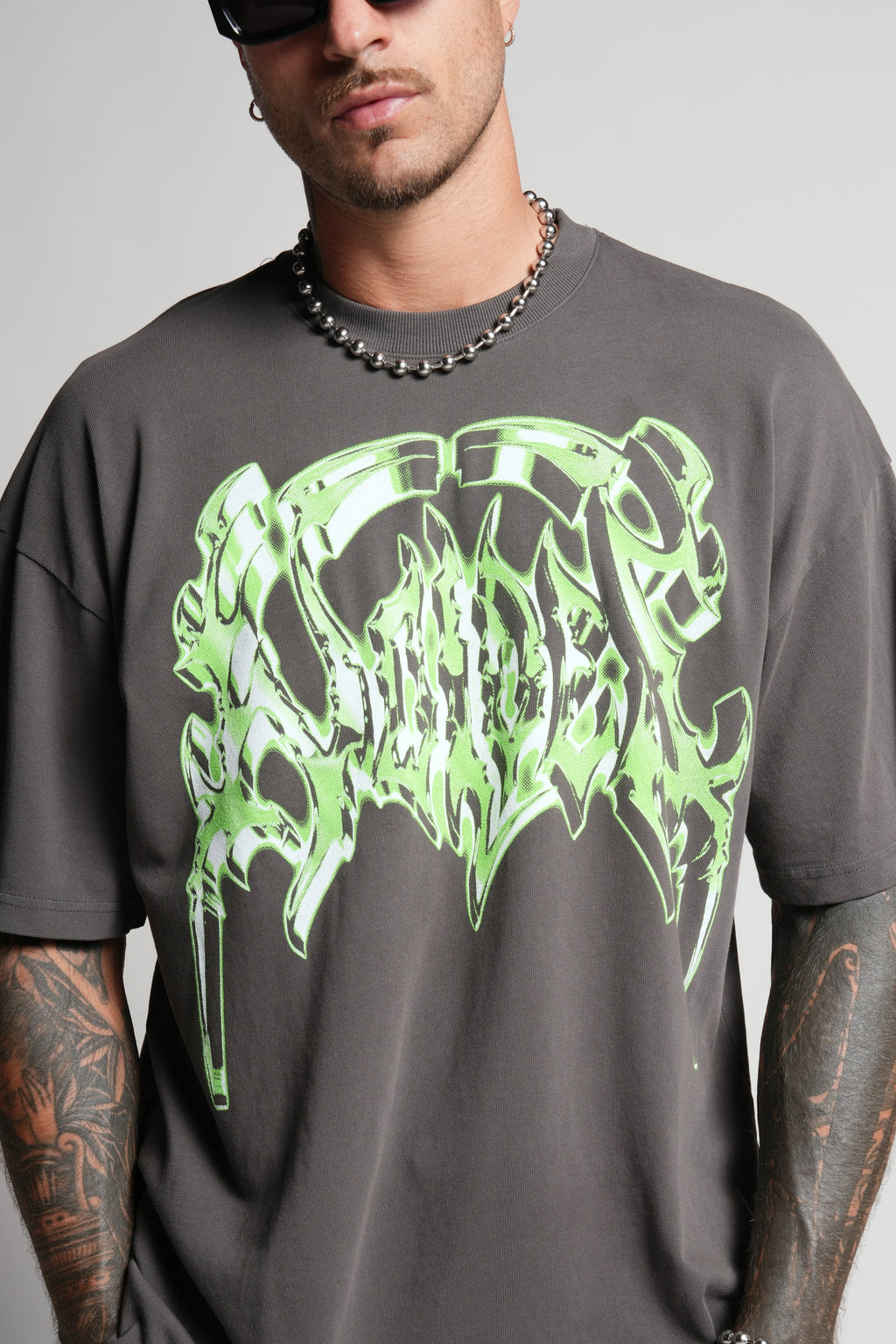 Absolute Form "Premium" Oversized Tee in Wolf Gray — imagem 9