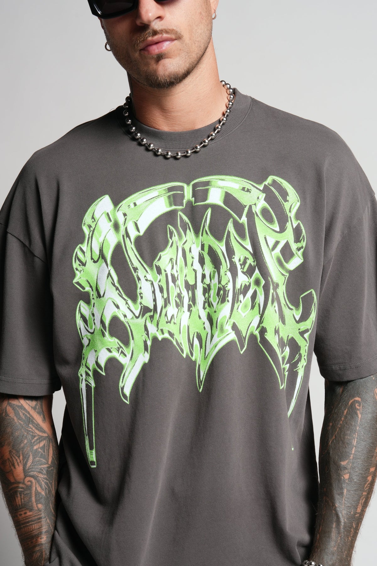 Absolute Form "Premium" Oversized Tee in Wolf Gray — imagem 9