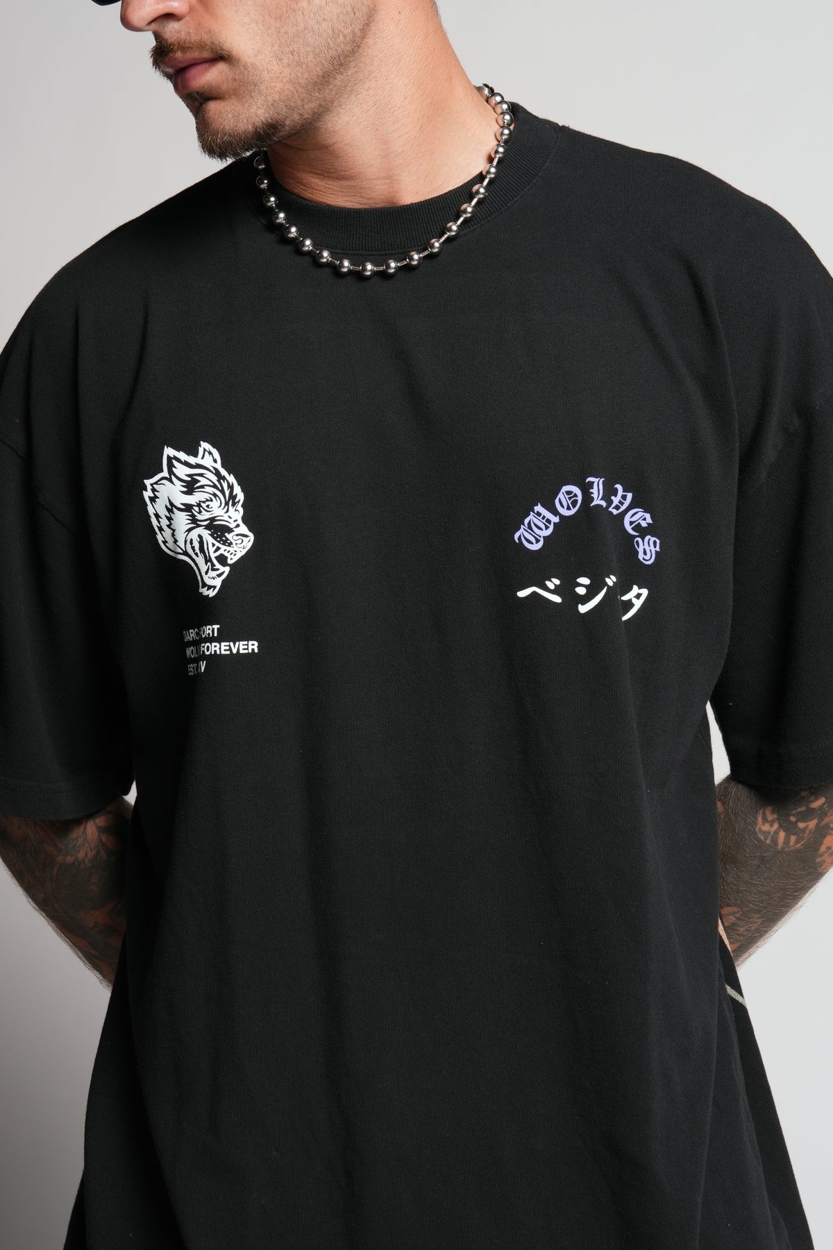 One Of Us "Premium" Oversized Tee in Black — imagem 9