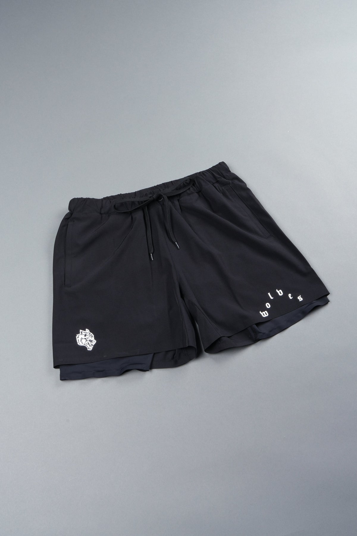 Wolf Pyramid Compression Shorts In Black - imagem 3