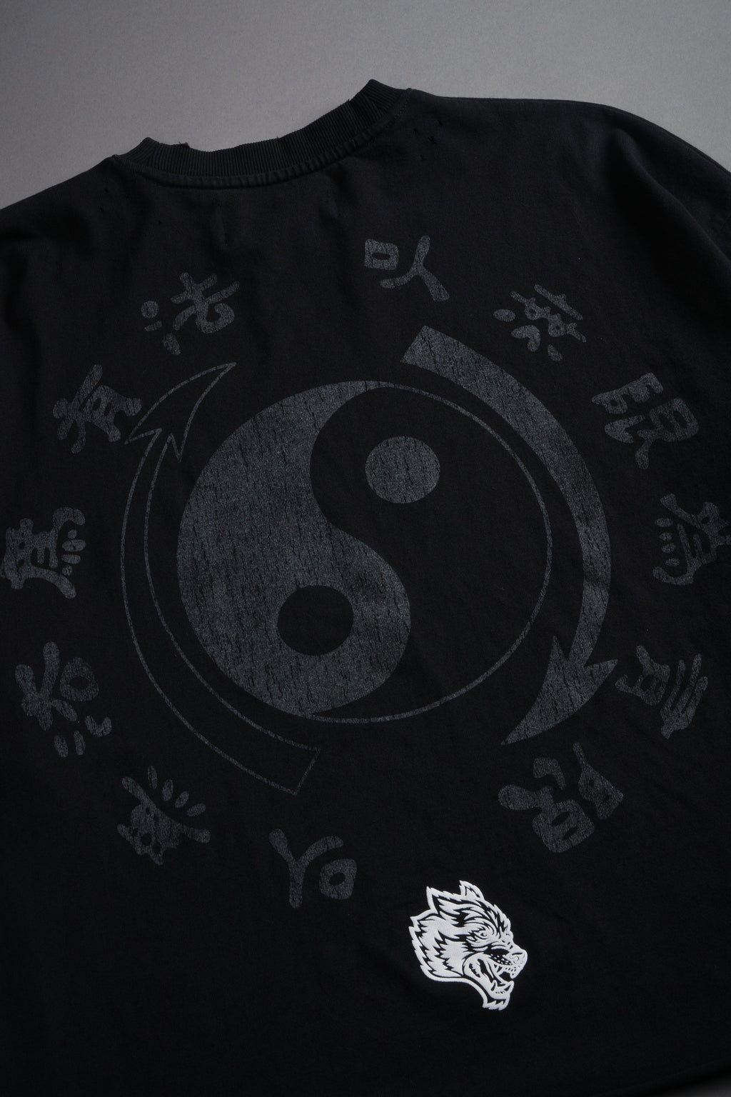 Bruce Lee Forever Distressed Grunge Box Cut Tee V2 in Black — imagem 19