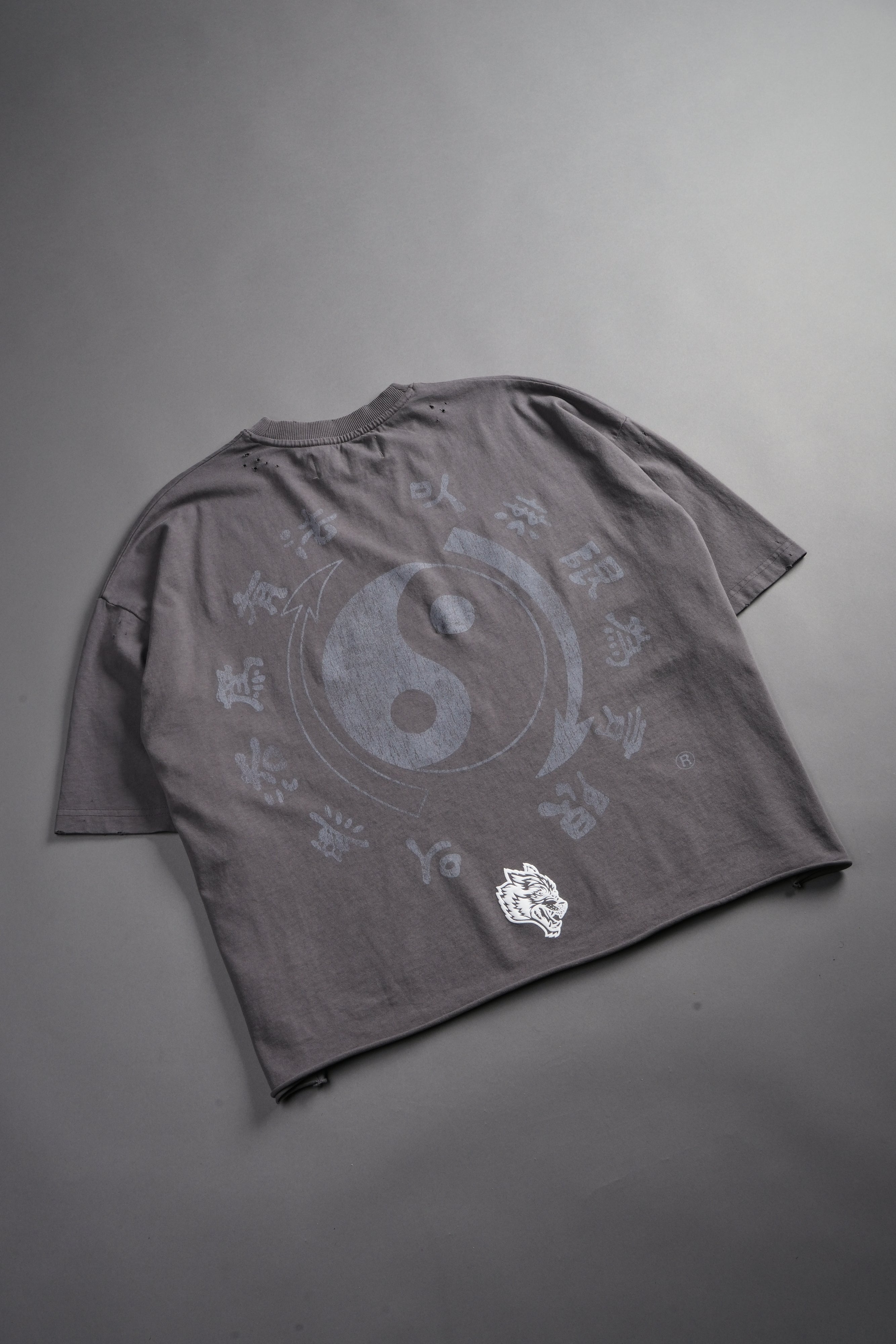 Bruce Lee Forever Distressed Grunge Box Cut Tee V2 in Slate Gray — imagem 18