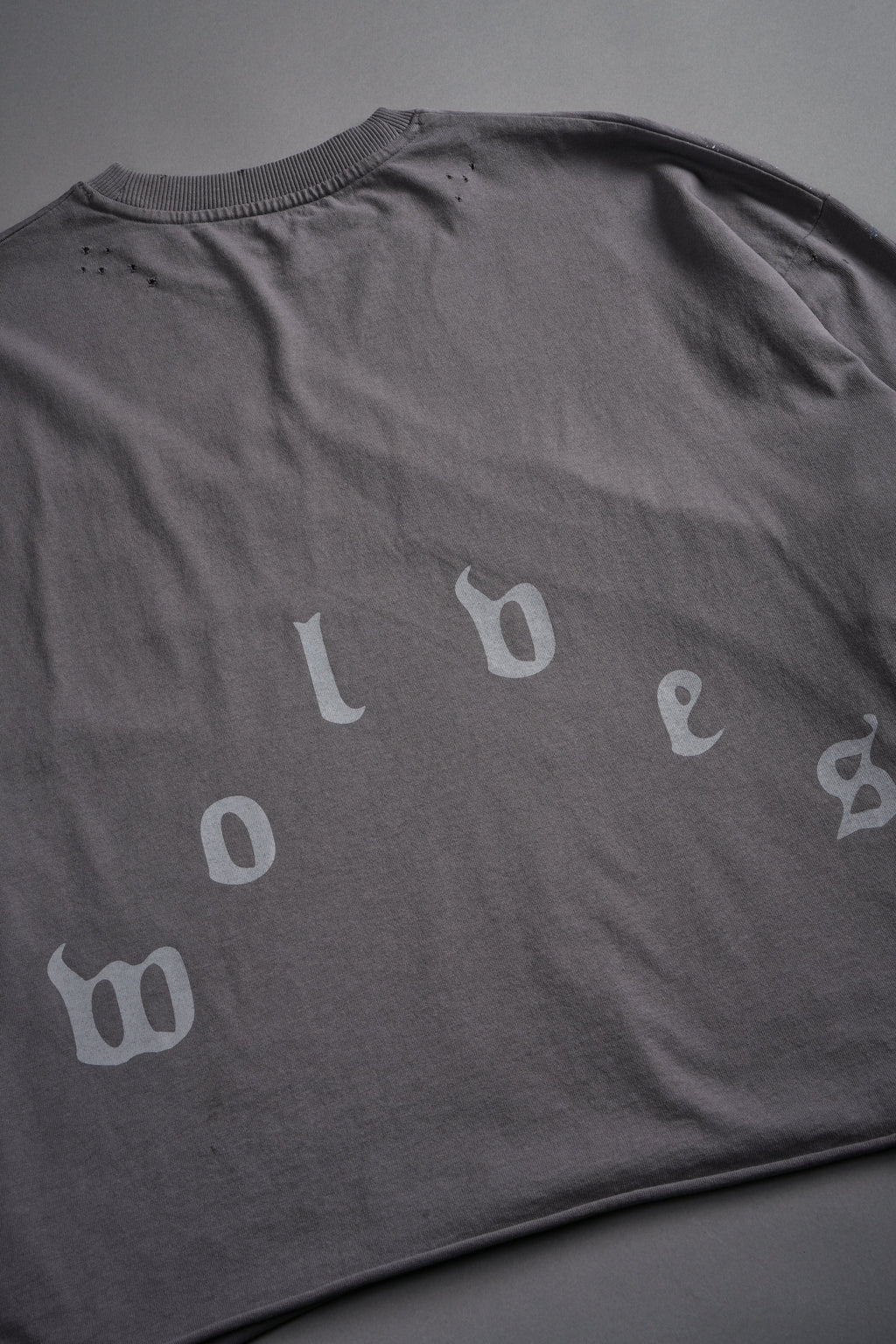 Sub-Zero Distressed Grunge Box Cut Tee V2 in Slate Gray — imagem 14