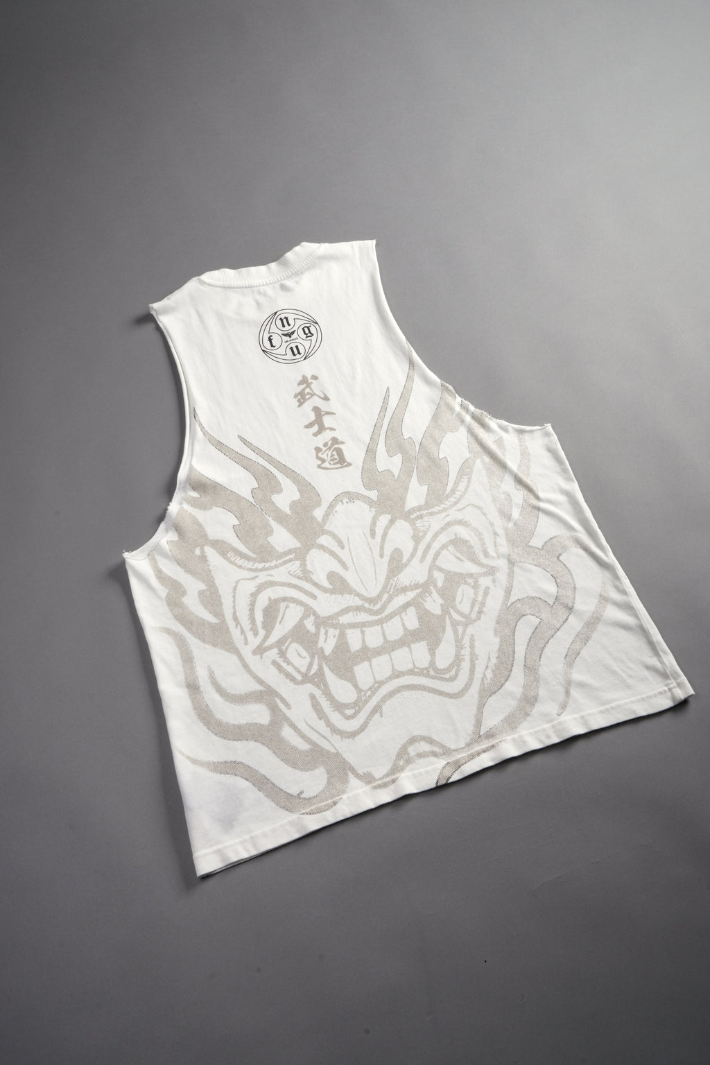 Half Mask Tommy Muscle Tee in Cream — imagem 8