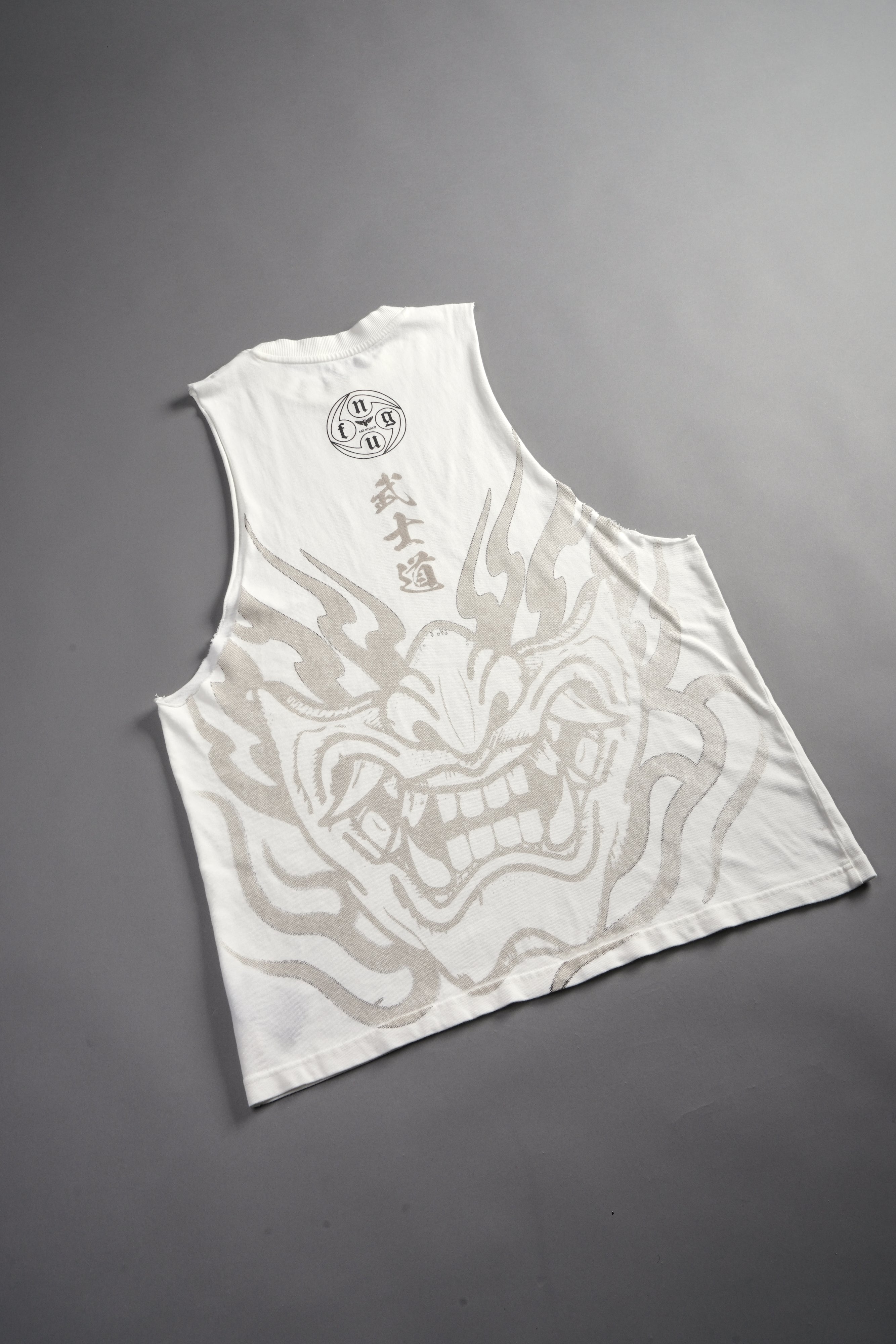 Half Mask Tommy Muscle Tee in Cream — imagem 8