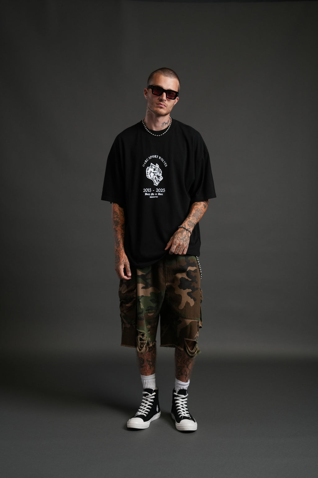Wolf Blood "Premium" Oversized Tee in Black — imagem 5