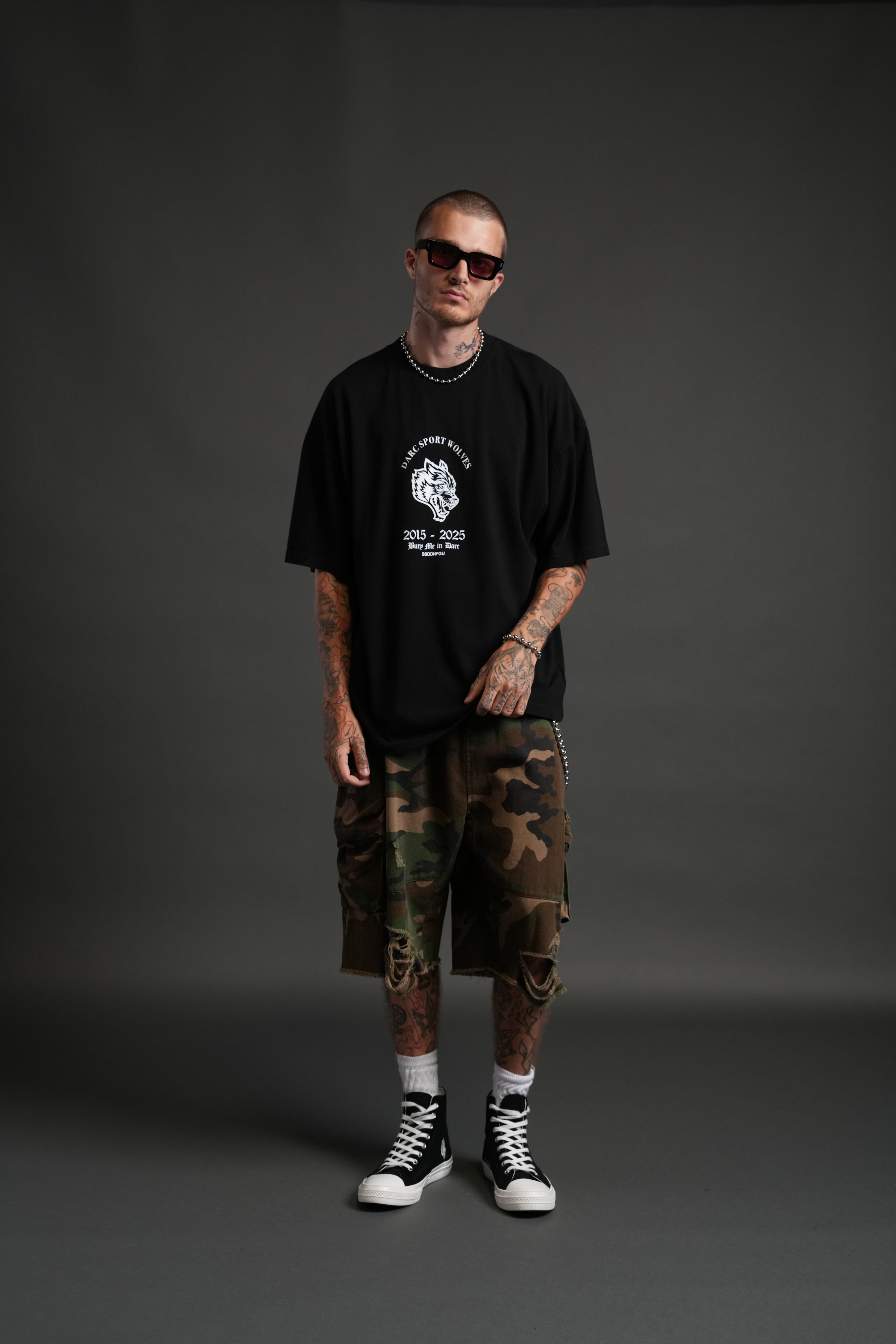 Wolf Blood "Premium" Oversized Tee in Black — imagem 5