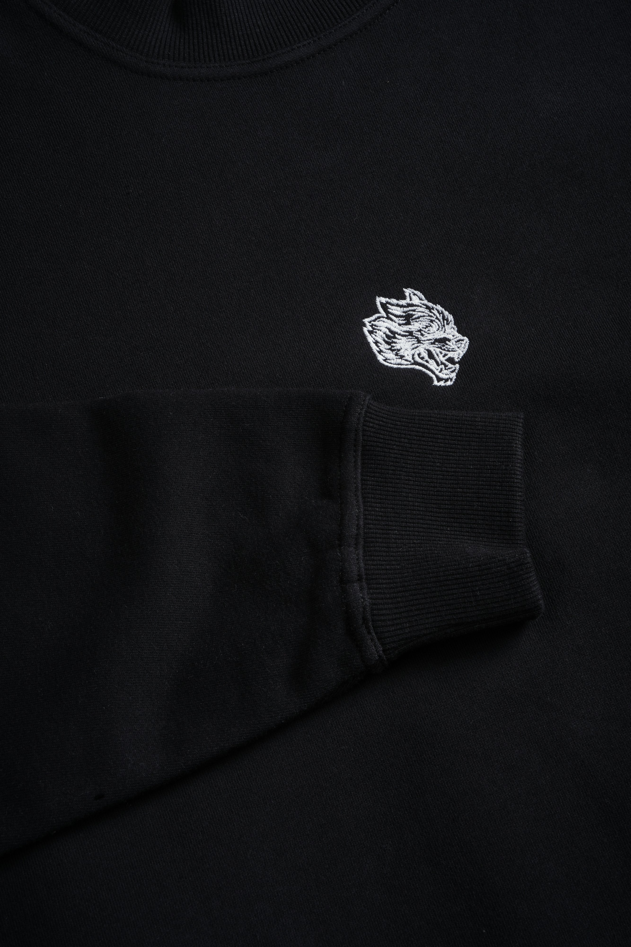 Wolf Head London Crewneck in Black
