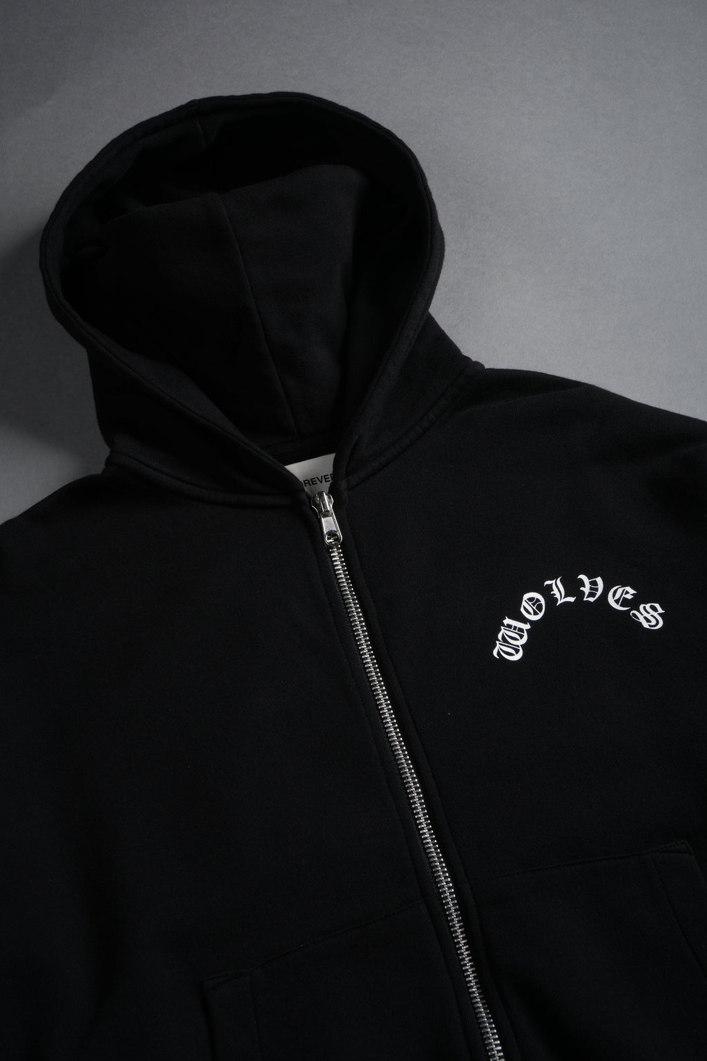 Wolf Chopper Vex Double Zip Hoodie in Black
