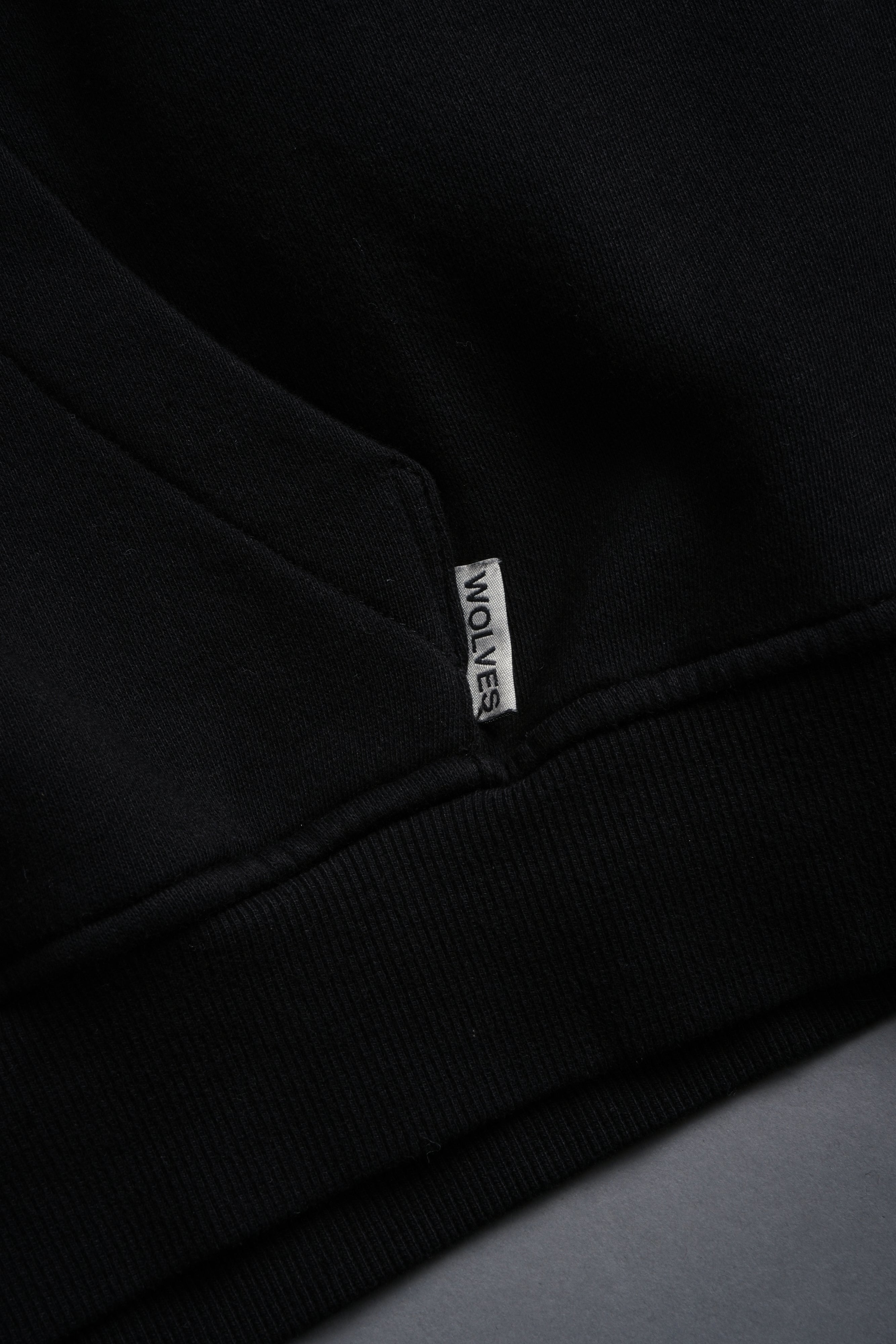 Wolf Chopper Vex Double Zip Hoodie in Black