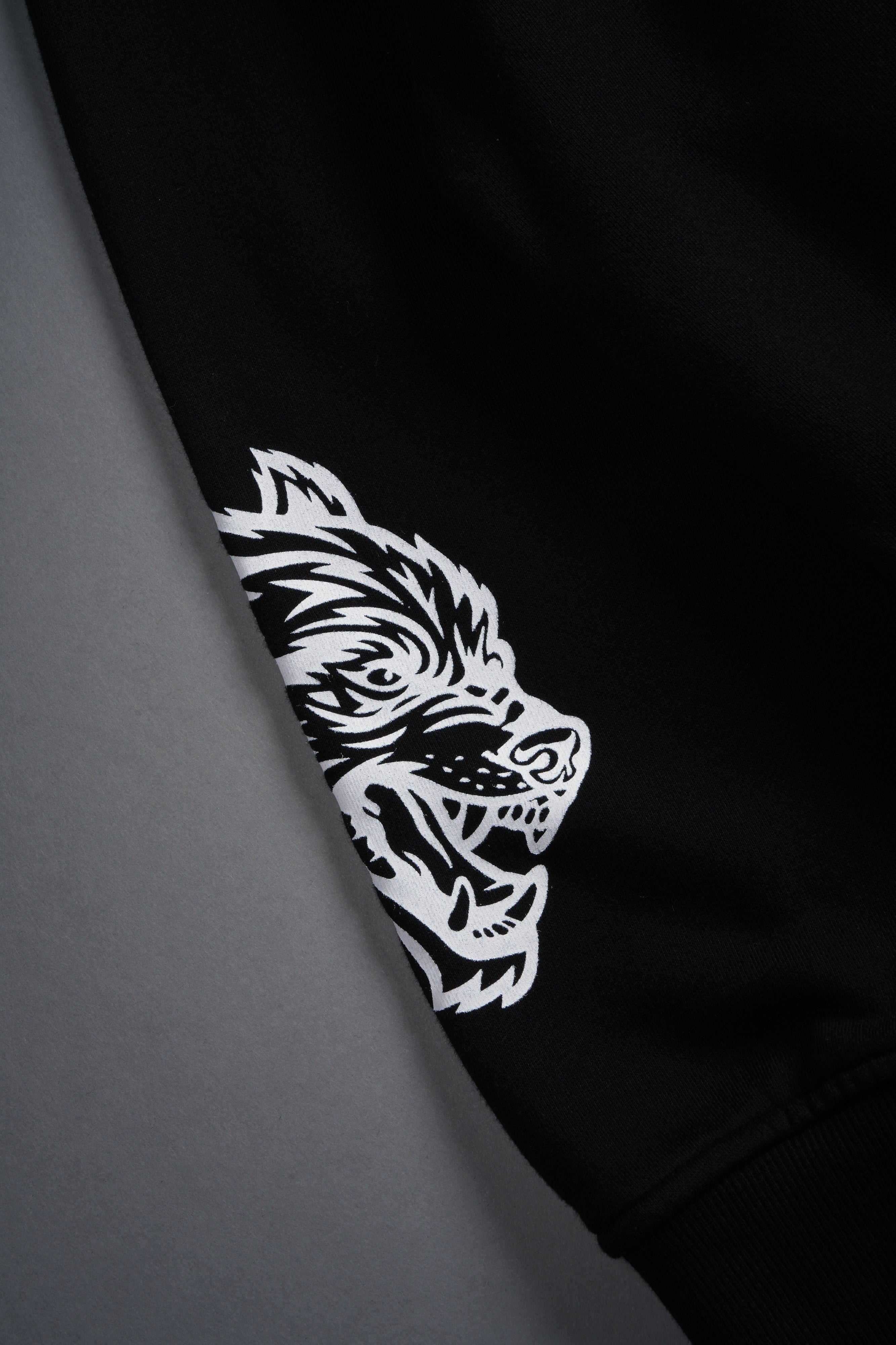 Wolf Chopper Vex Double Zip Hoodie in Black