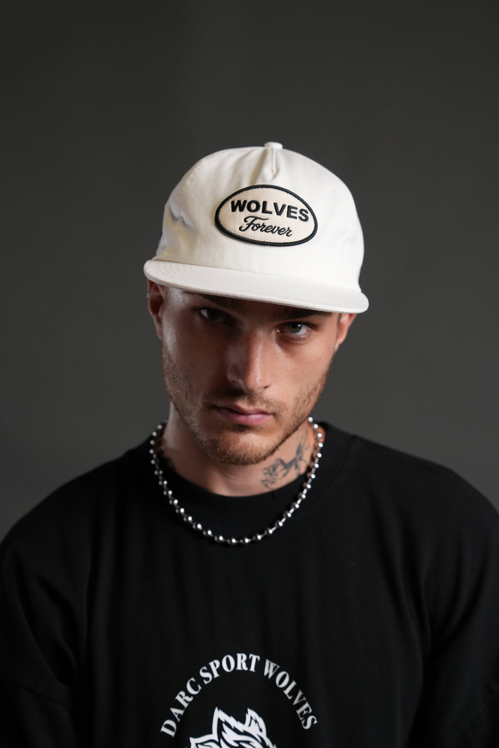 Our Time Vintage 5 Panel Hat in Cream — imagem 2