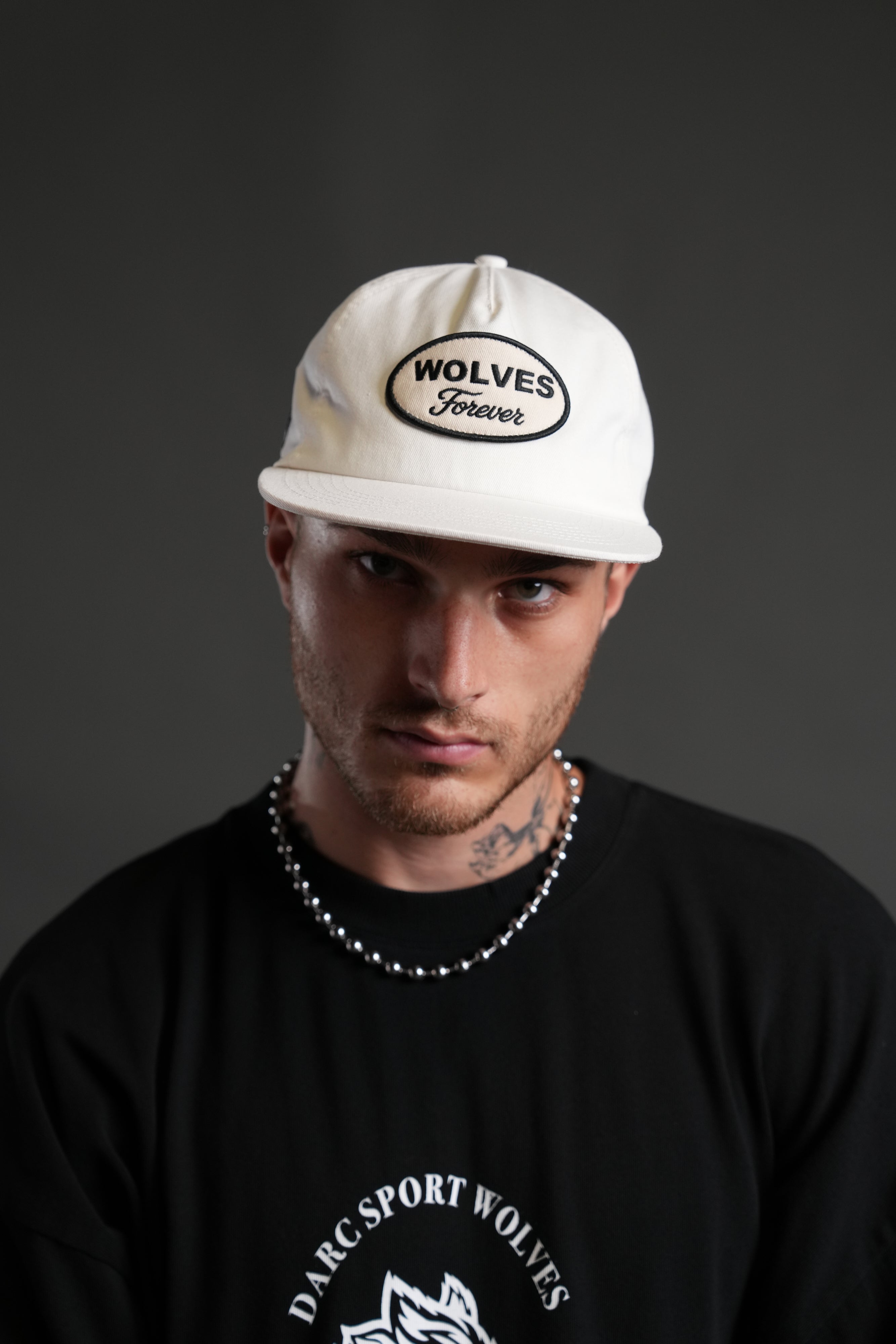 Our Time Vintage 5 Panel Hat in Cream — imagem 2