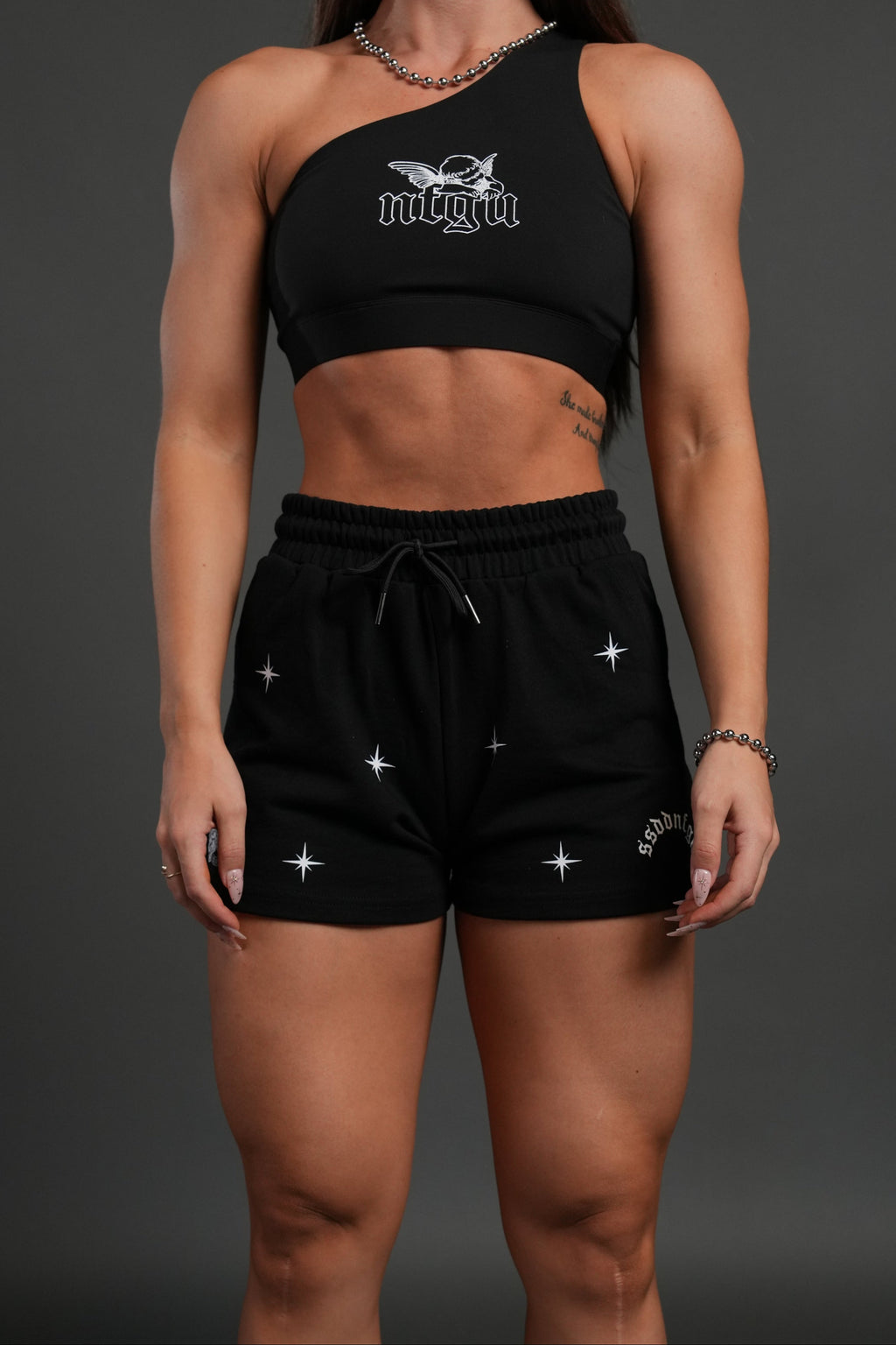 FRVR In The Stars Comfy Sweat Shorts in Black — imagem 1