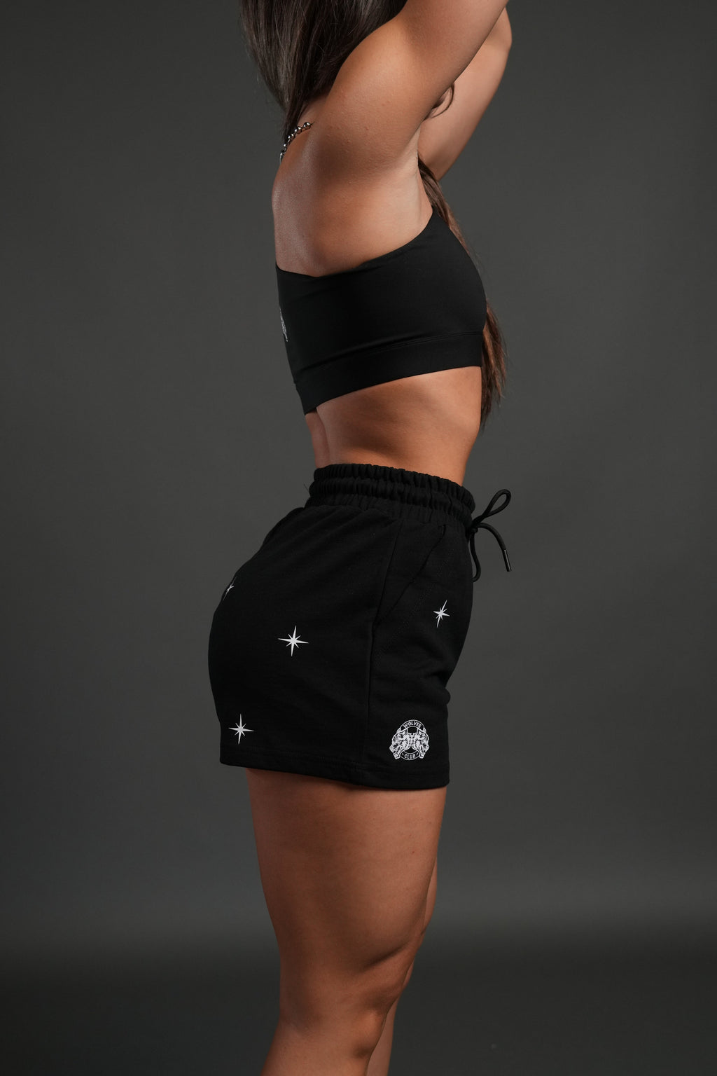FRVR In The Stars Comfy Sweat Shorts in Black — imagem 4