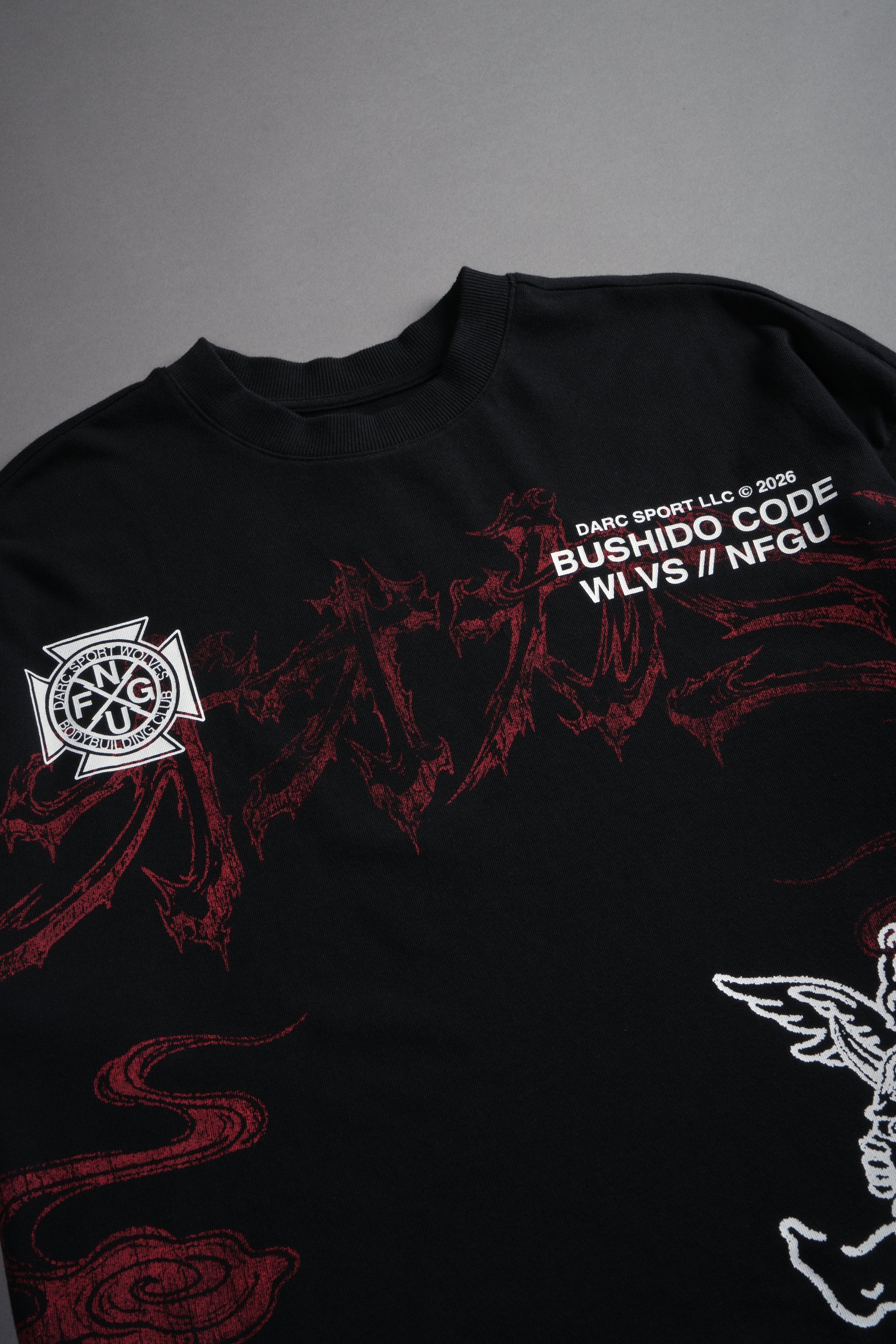 Gates Inferno Premium Raw Hem Box Cut Tee in Black — imagem 11