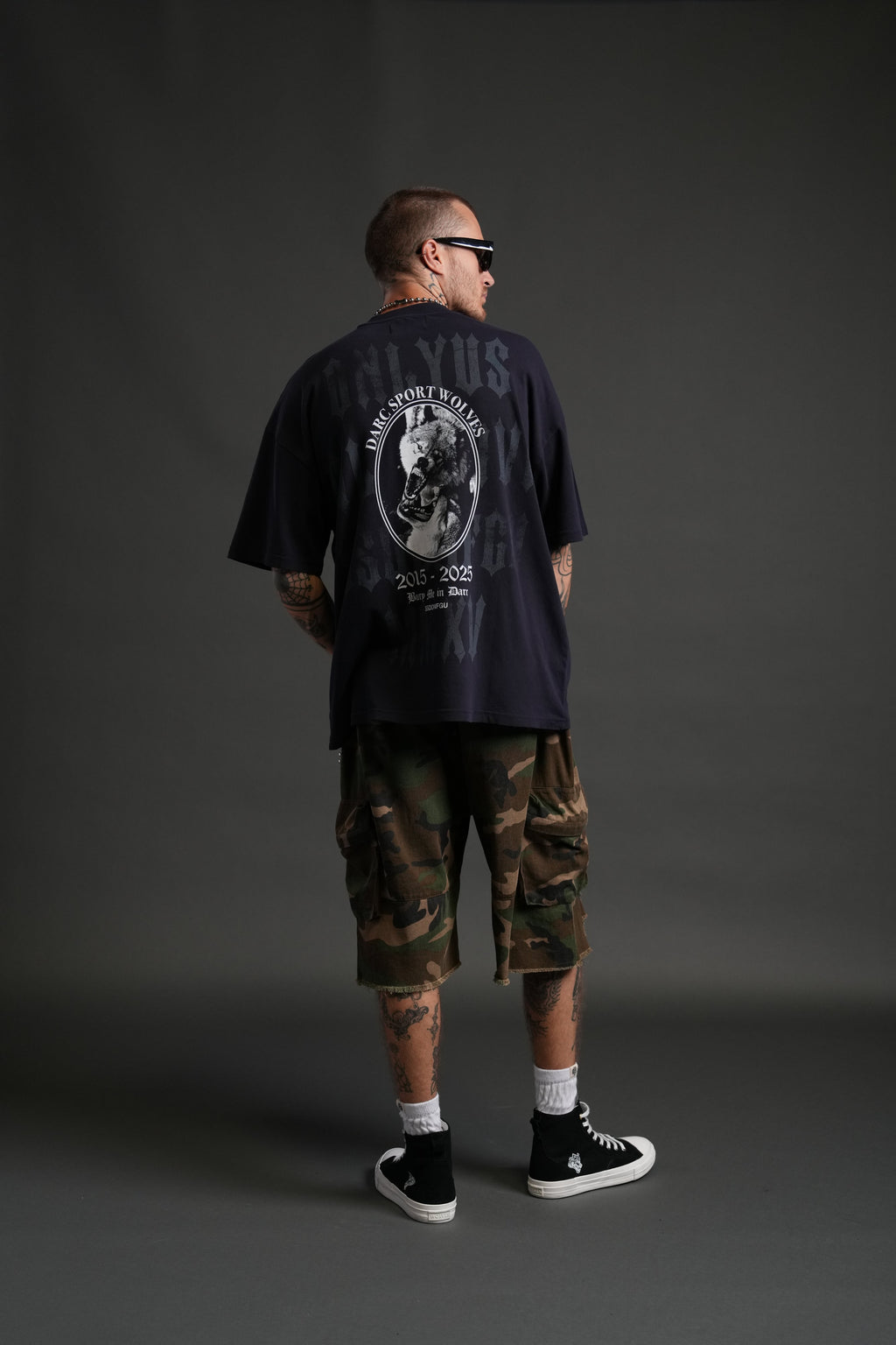 Wolf Blood "Premium" Oversized Tee in Nightshade — imagem 6
