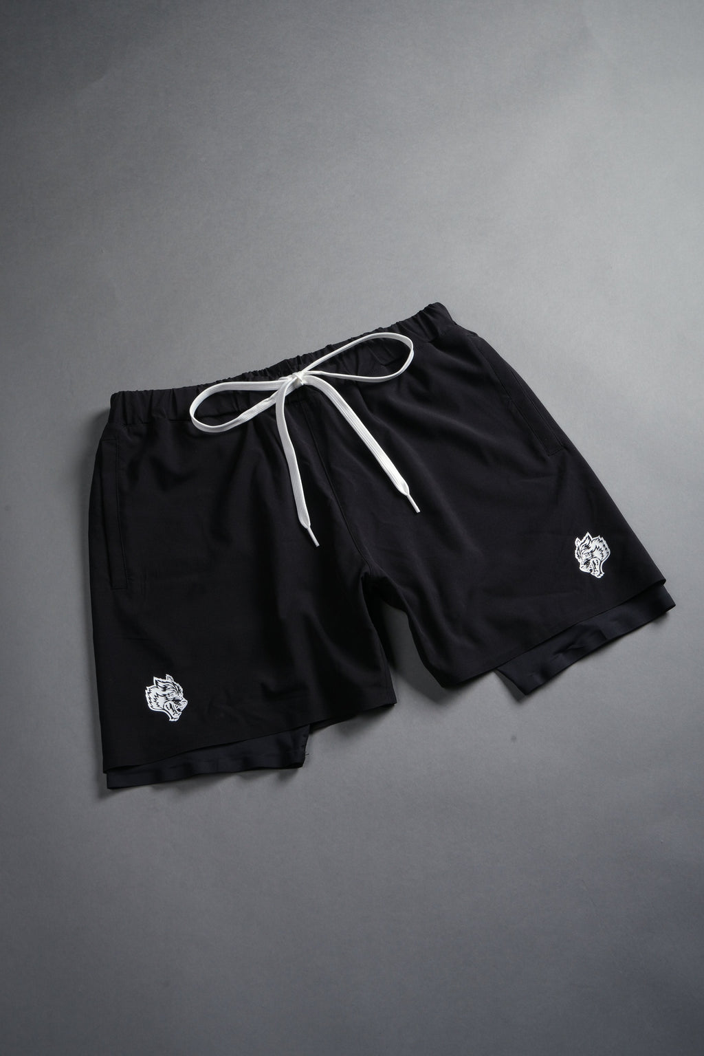 Dual Compression Shorts in Black