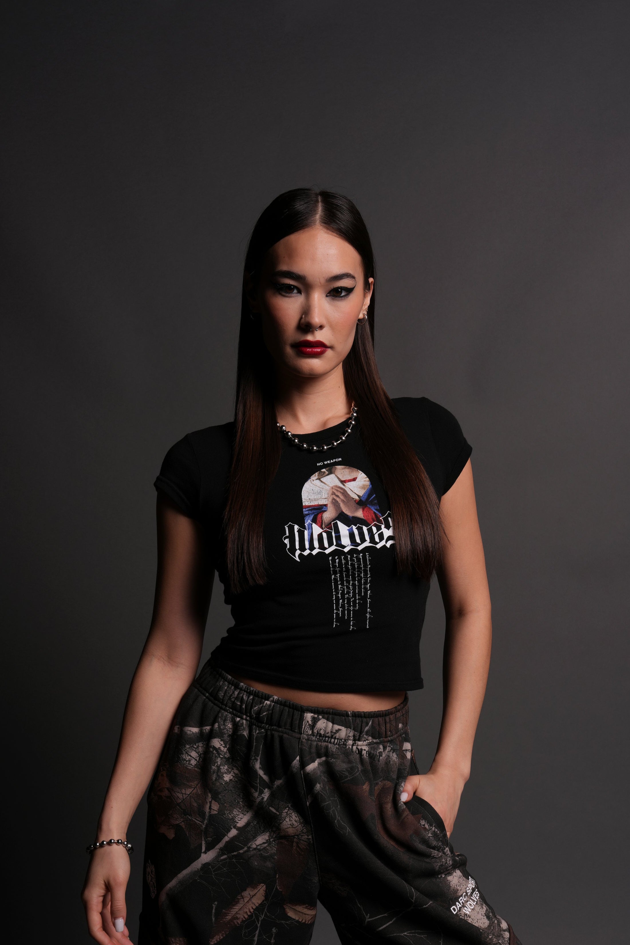 Now and Forever "Baby" Tee in Black — imagem 1