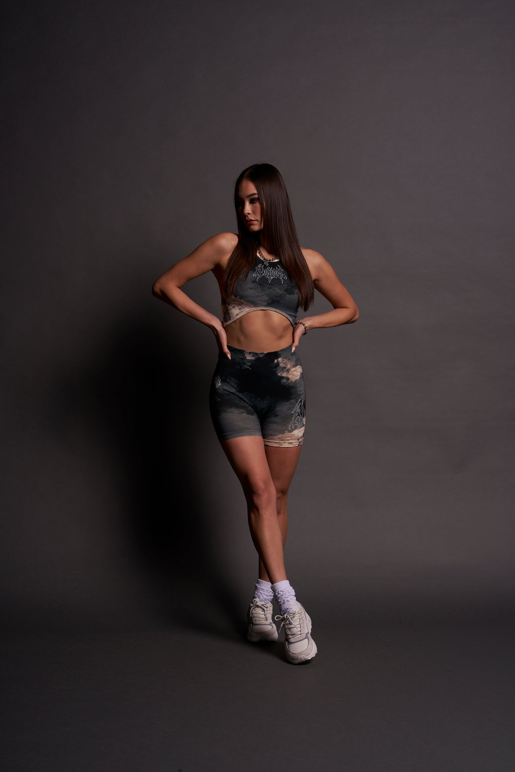Hesh "Everson Seamless" Curve Tank in Sandstorm Marble Wash — imagem 5