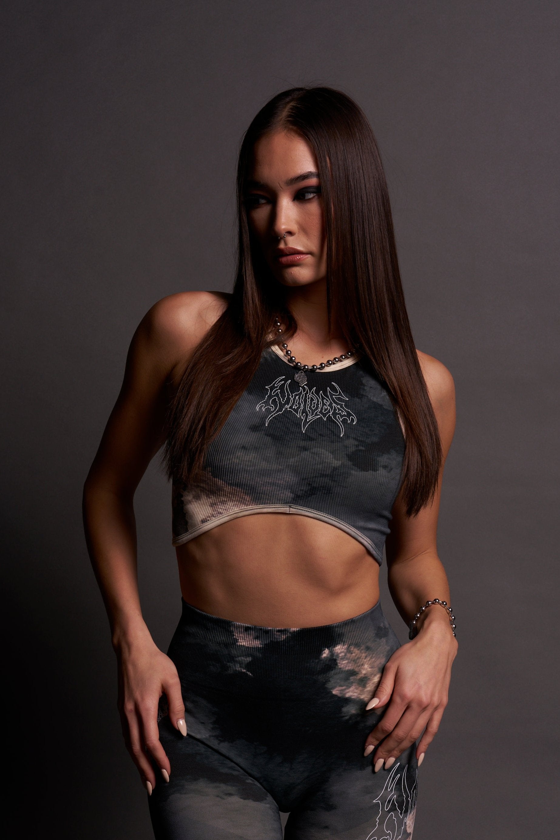 Hesh "Everson Seamless" Curve Tank in Sandstorm Marble Wash — imagem 1